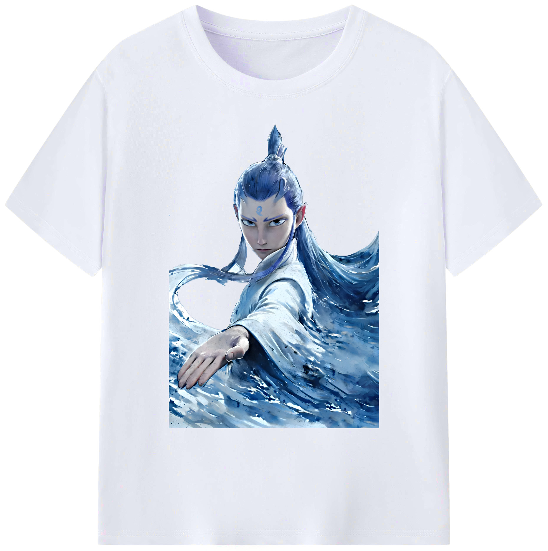 （画像用） Ne Zha 2 ナタ 魔童の大暴れ 綿100％ メンズ半袖Tシャツ｜肌触りやわらか＆通気性