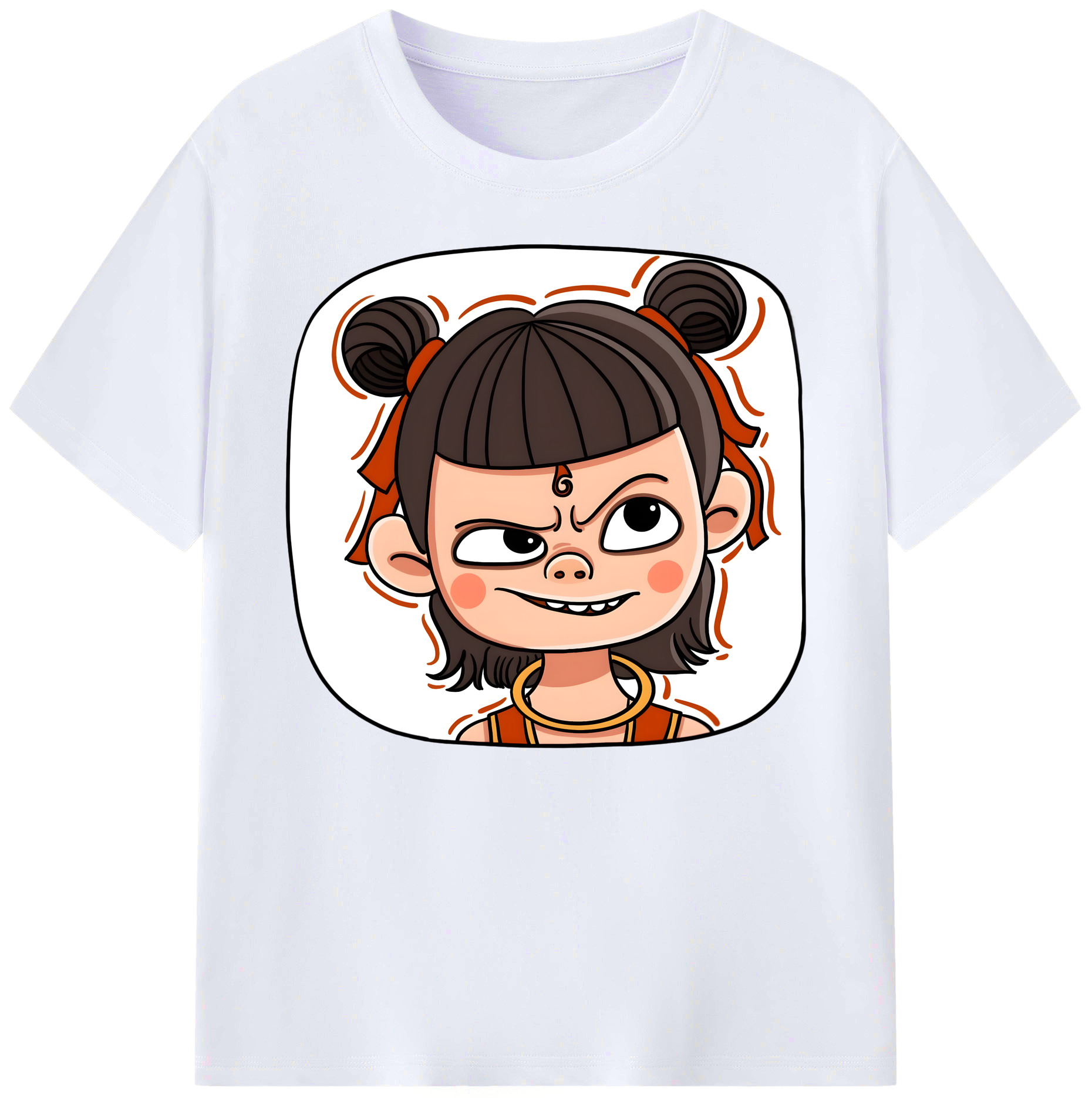 （画像用） Ne Zha 2 ナタ 魔童の大暴れ 綿100％ メンズ半袖Tシャツ｜肌触りやわらか＆通気性