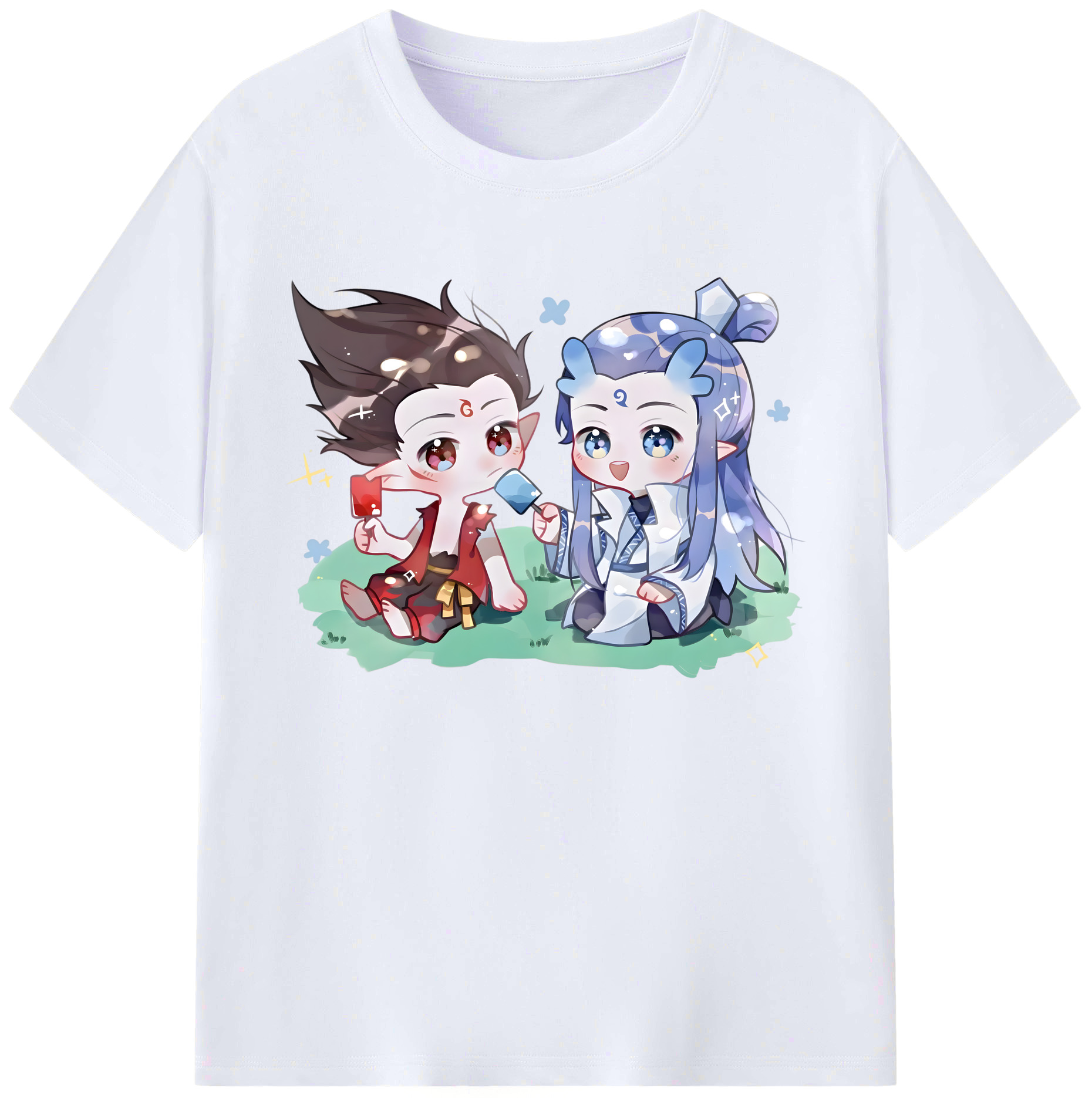 （画像用） Ne Zha 2 ナタ 魔童の大暴れ 綿100％ メンズ半袖Tシャツ｜肌触りやわらか＆通気性