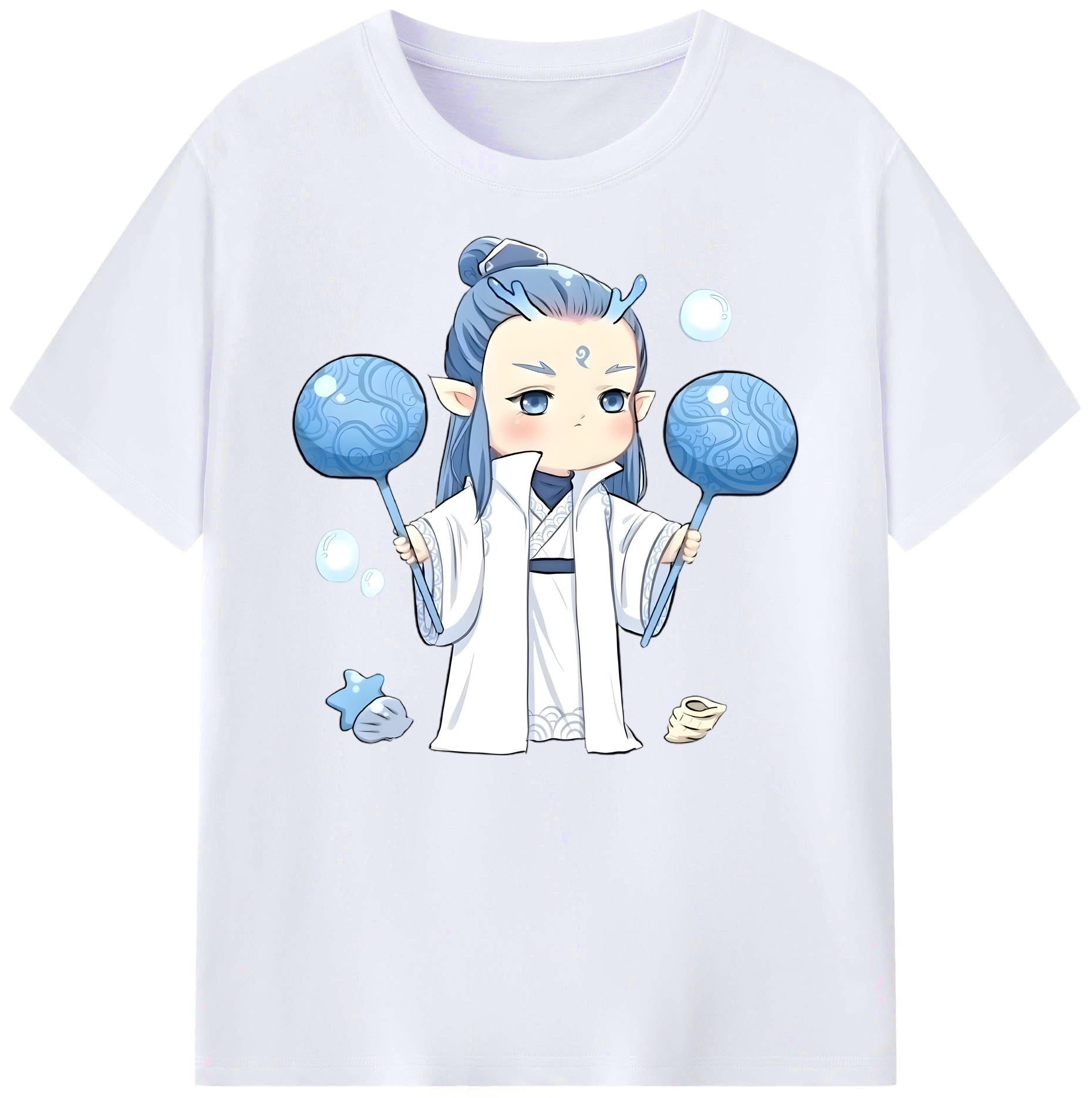 （画像用） Ne Zha 2 ナタ 魔童の大暴れ 綿100％ メンズ半袖Tシャツ｜肌触りやわらか＆通気性
