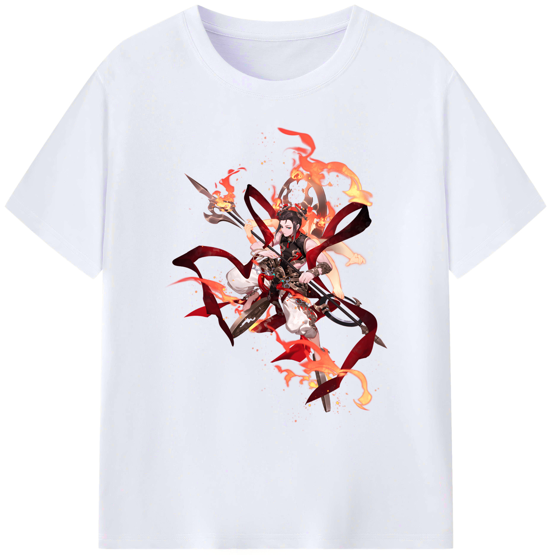 （画像用） Ne Zha 2 ナタ 魔童の大暴れ 綿100％ メンズ半袖Tシャツ｜肌触りやわらか＆通気性