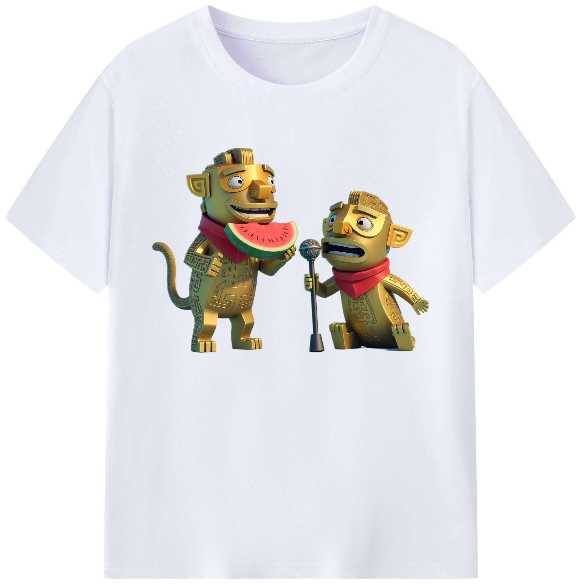 （画像用） Ne Zha 2 ナタ 魔童の大暴れ 綿100％ メンズ半袖Tシャツ｜肌触りやわらか＆通気性
