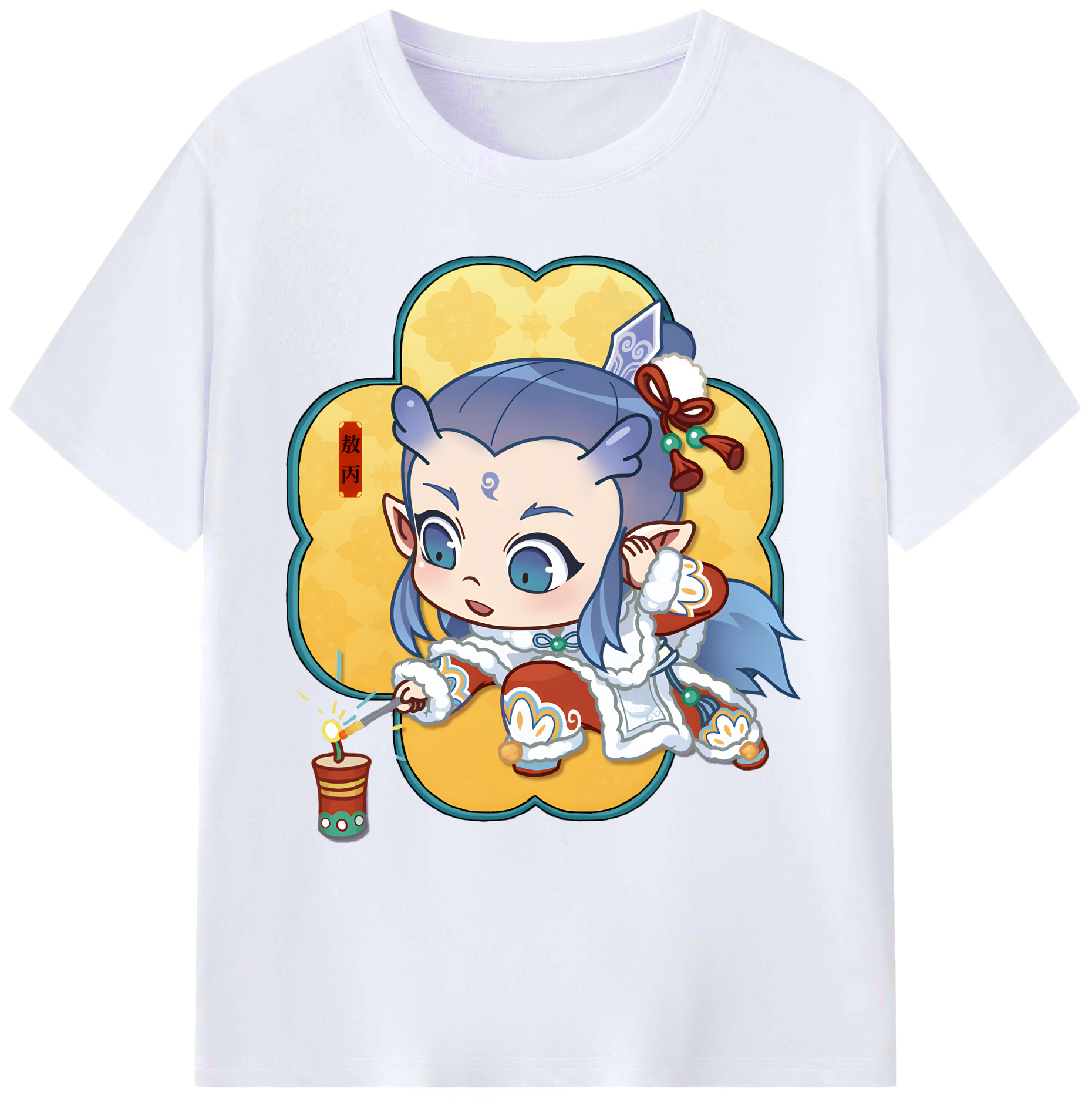 （画像用） Ne Zha 2 ナタ 魔童の大暴れ 綿100％ メンズ半袖Tシャツ｜肌触りやわらか＆通気性