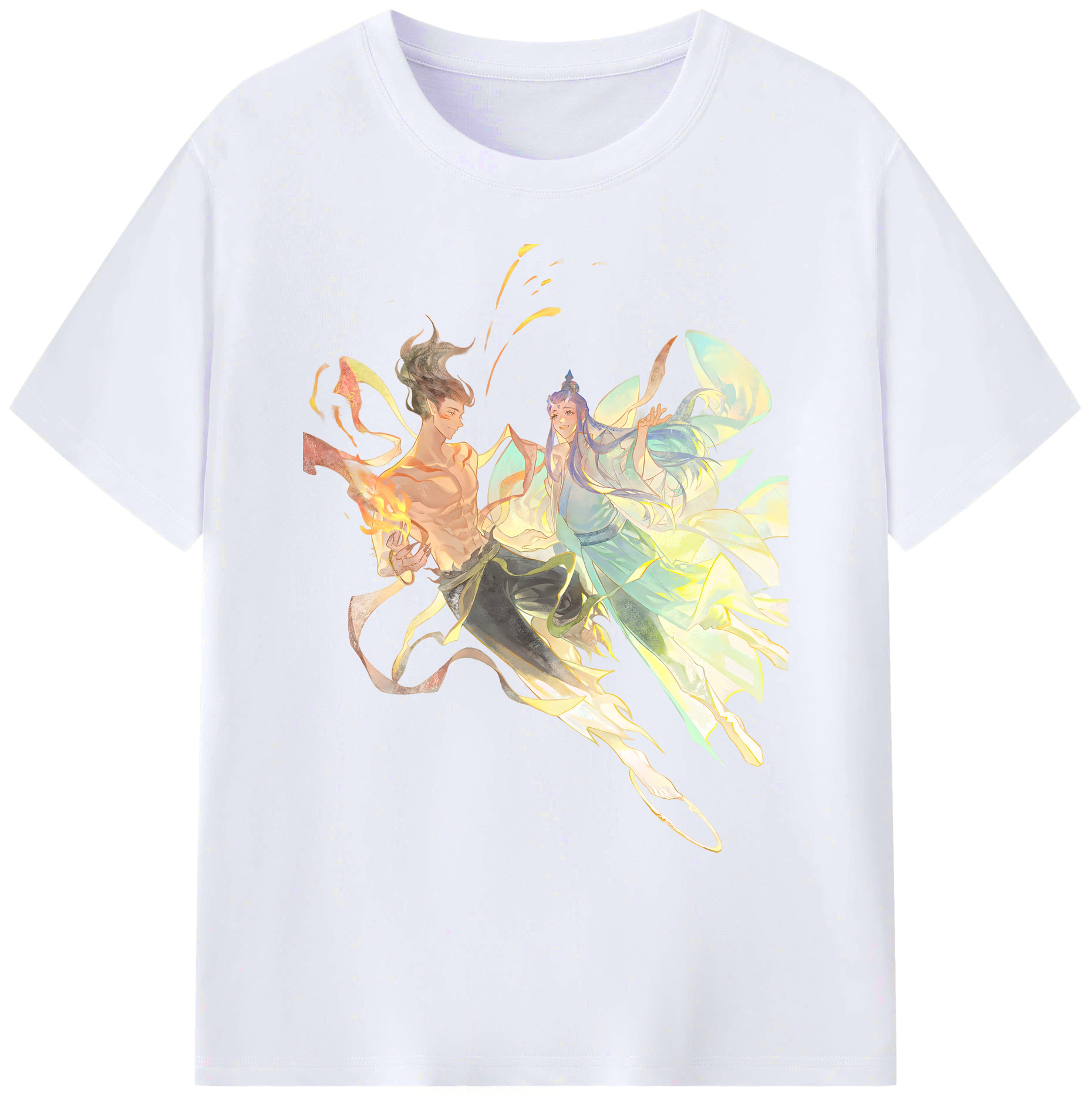 （画像用） Ne Zha 2 ナタ 魔童の大暴れ 綿100％ メンズ半袖Tシャツ｜肌触りやわらか＆通気性