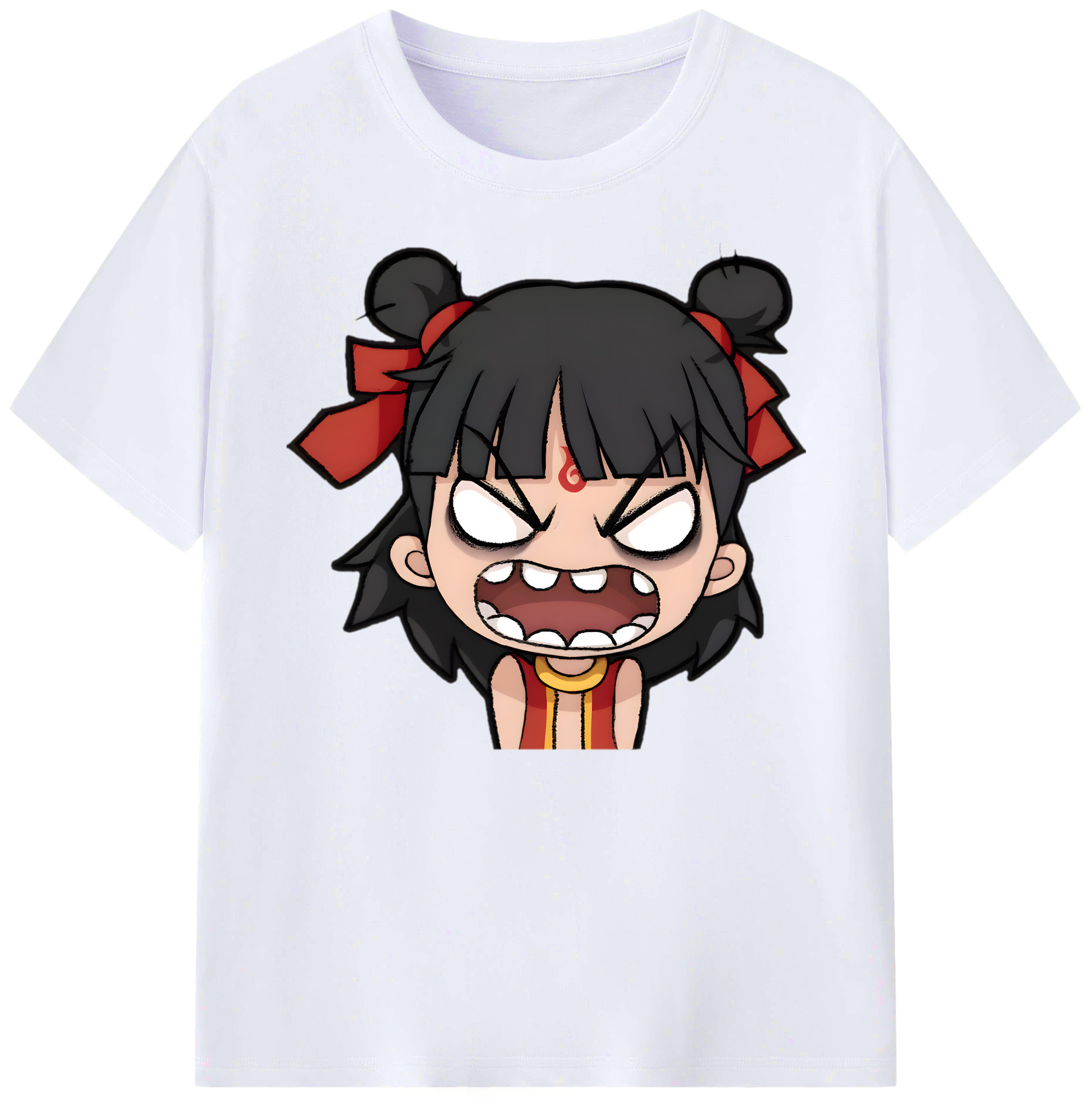 （画像用） Ne Zha 2 ナタ 魔童の大暴れ 綿100％ メンズ半袖Tシャツ｜肌触りやわらか＆通気性