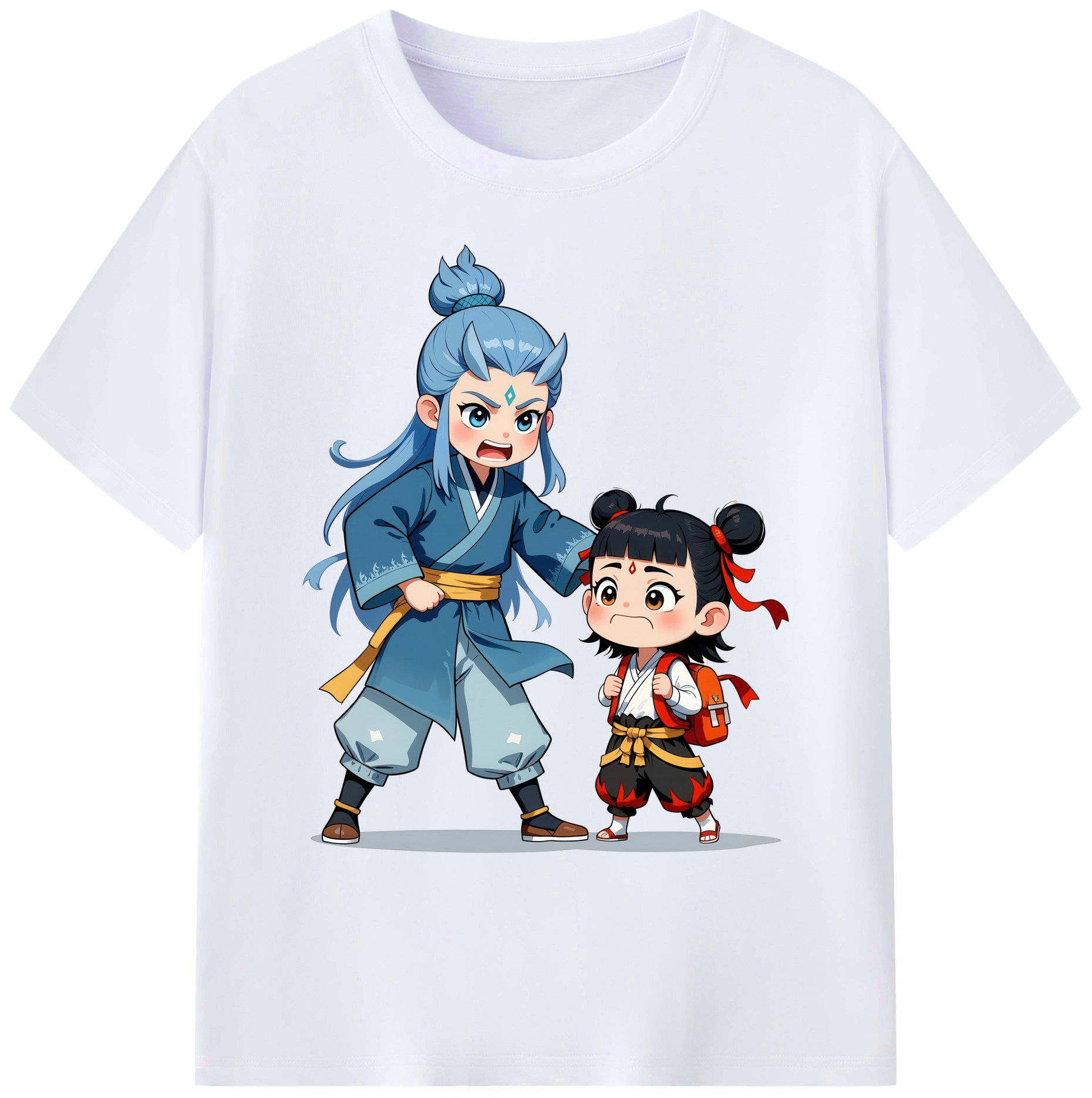 （画像用） Ne Zha 2 ナタ 魔童の大暴れ 綿100％ メンズ半袖Tシャツ｜肌触りやわらか＆通気性