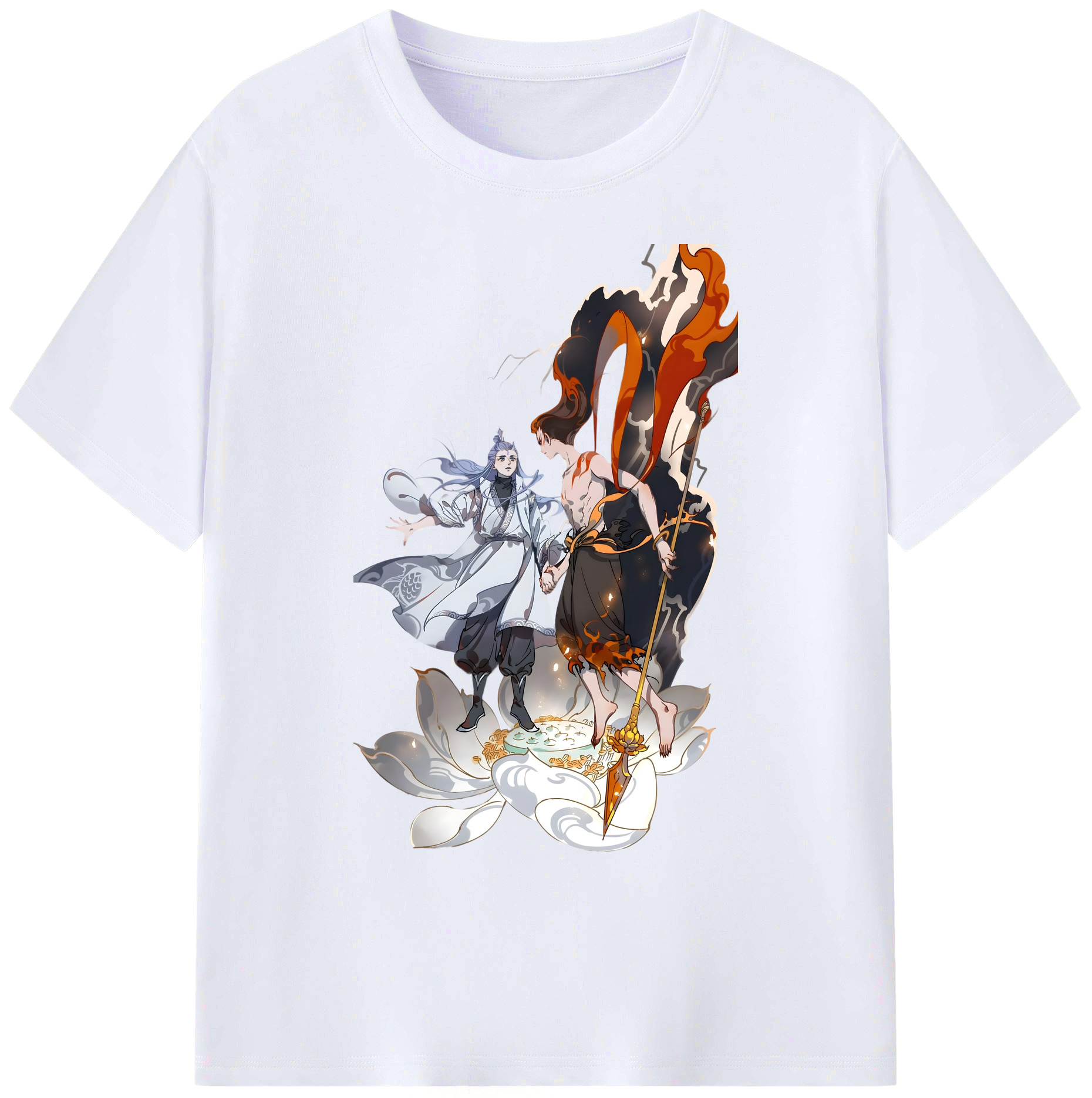 （画像用） Ne Zha 2 ナタ 魔童の大暴れ 綿100％ メンズ半袖Tシャツ｜肌触りやわらか＆通気性