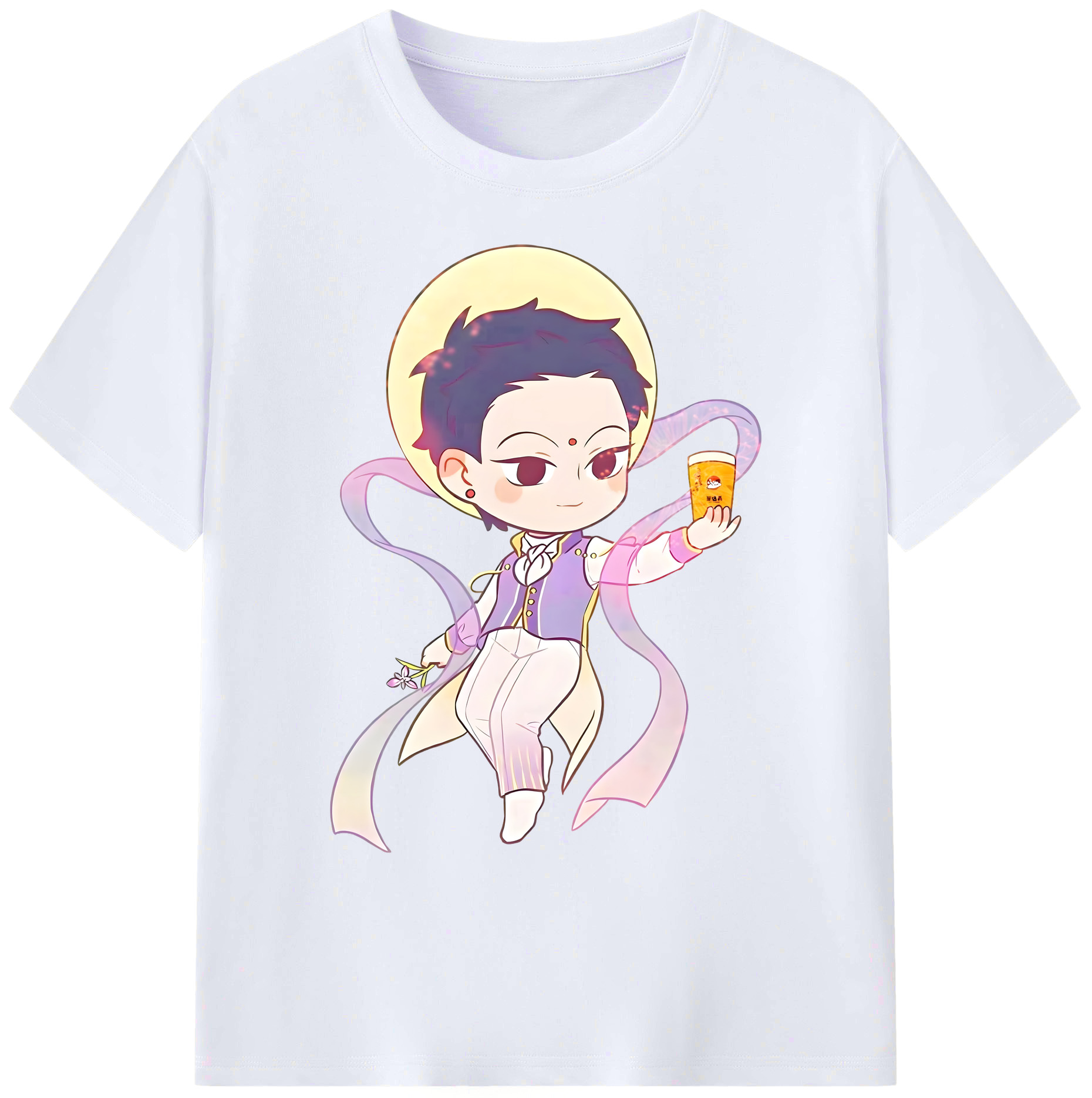 （画像用） Ne Zha 2 ナタ 魔童の大暴れ 綿100％ メンズ半袖Tシャツ｜肌触りやわらか＆通気性
