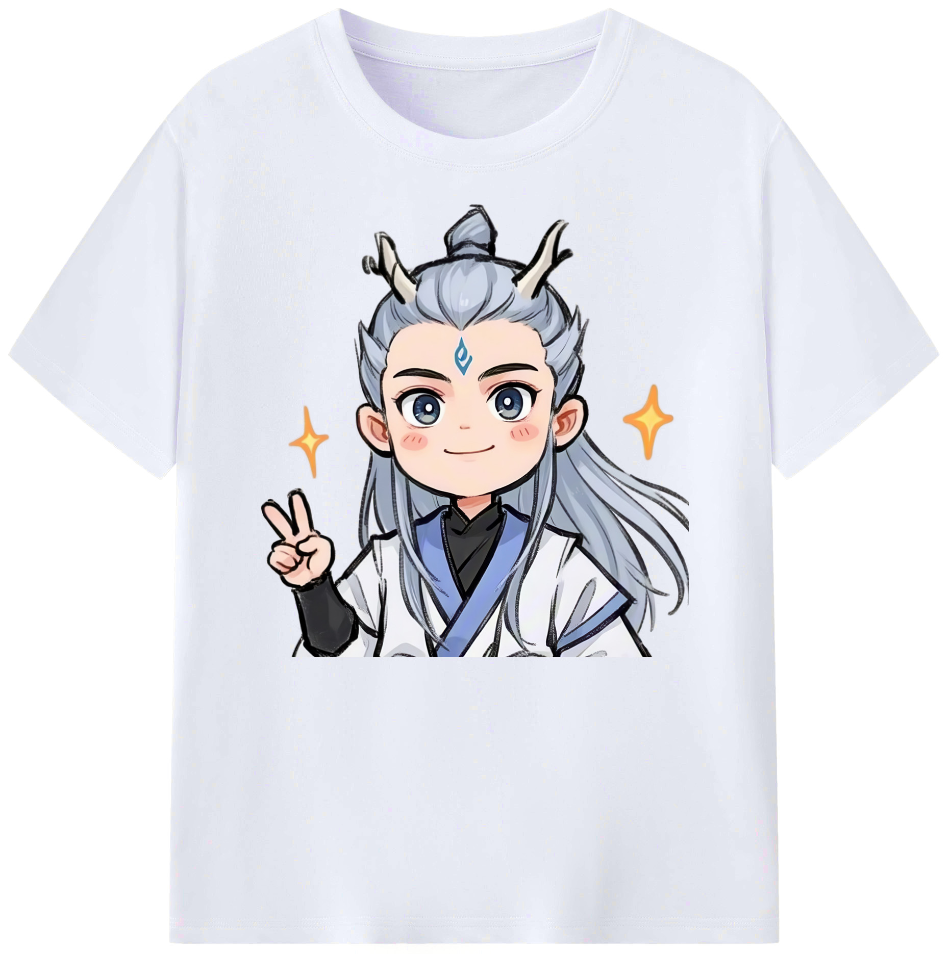 （画像用） Ne Zha 2 ナタ 魔童の大暴れ 綿100％ メンズ半袖Tシャツ｜肌触りやわらか＆通気性