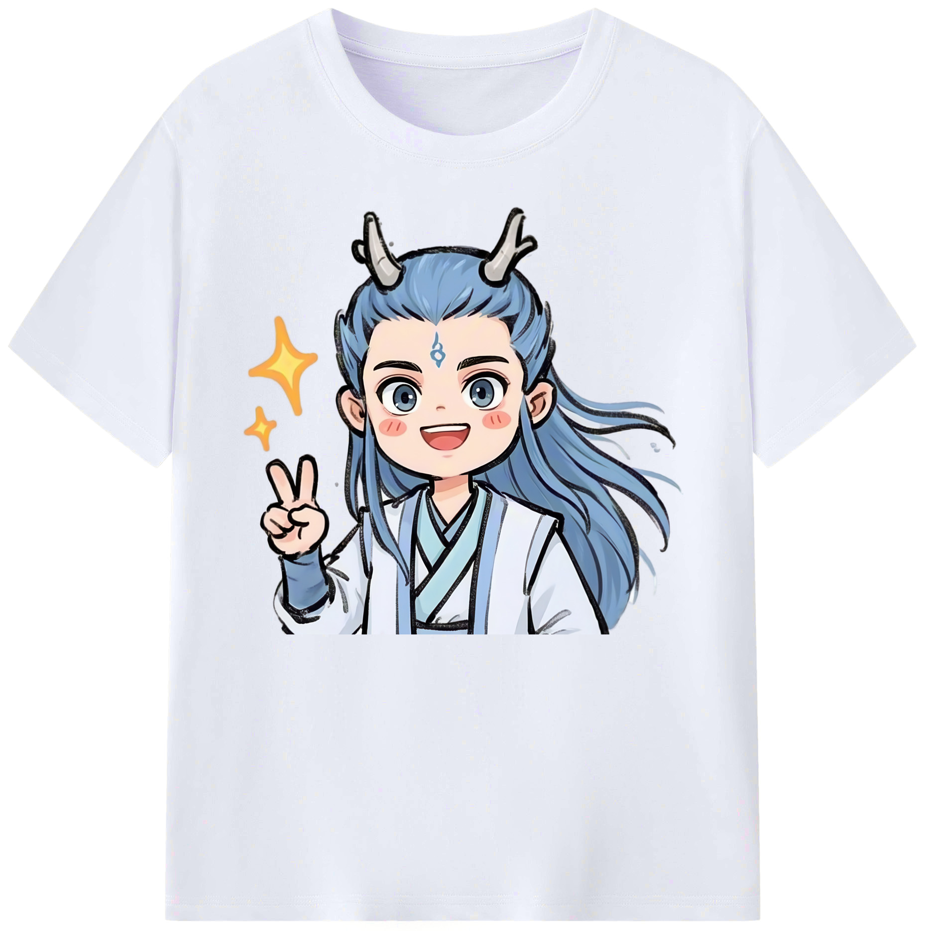 （画像用） Ne Zha 2 ナタ 魔童の大暴れ 綿100％ メンズ半袖Tシャツ｜肌触りやわらか＆通気性