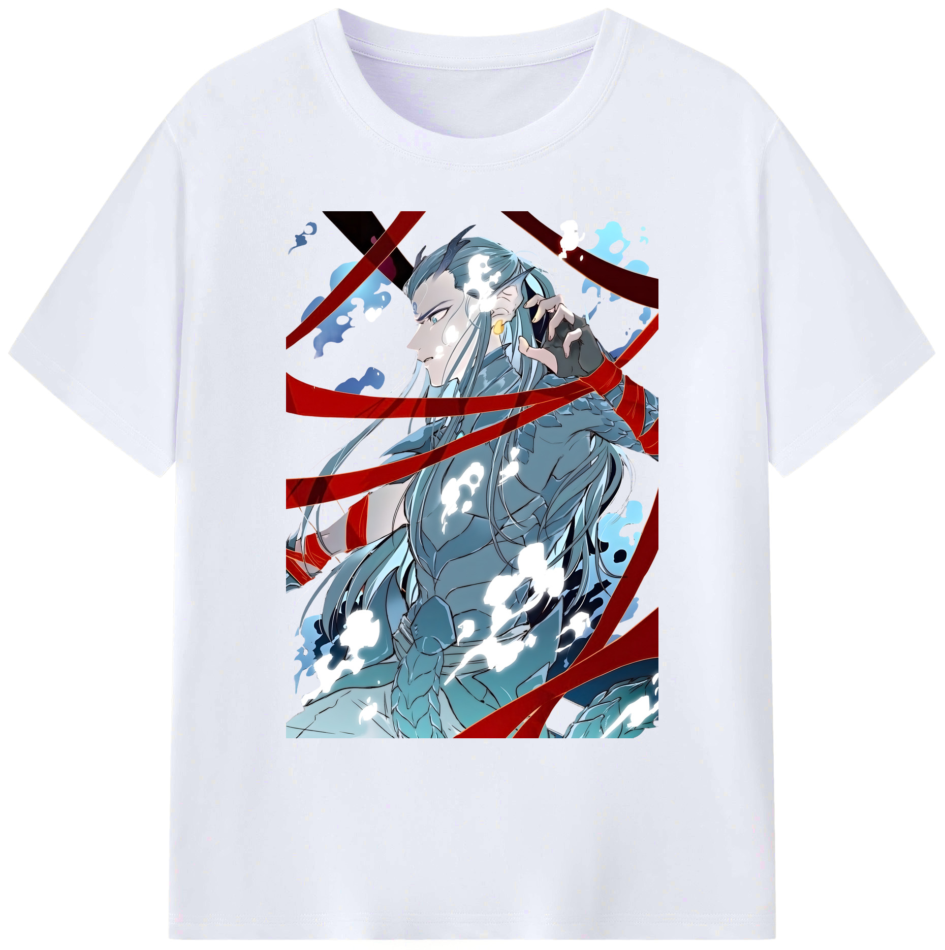 （画像用） Ne Zha 2 ナタ 魔童の大暴れ 綿100％ メンズ半袖Tシャツ｜肌触りやわらか＆通気性