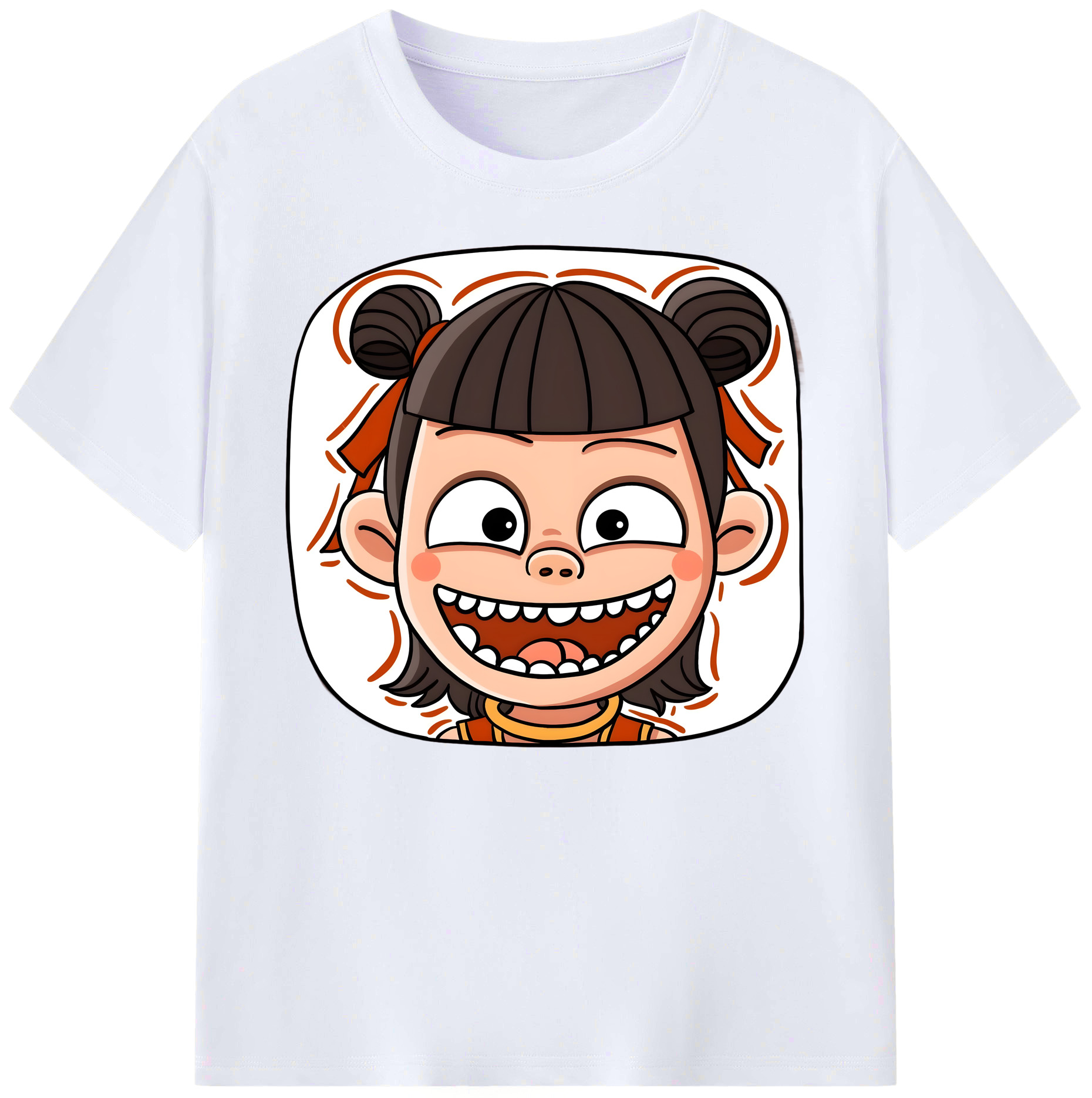 （画像用） Ne Zha 2 ナタ 魔童の大暴れ 綿100％ メンズ半袖Tシャツ｜肌触りやわらか＆通気性
