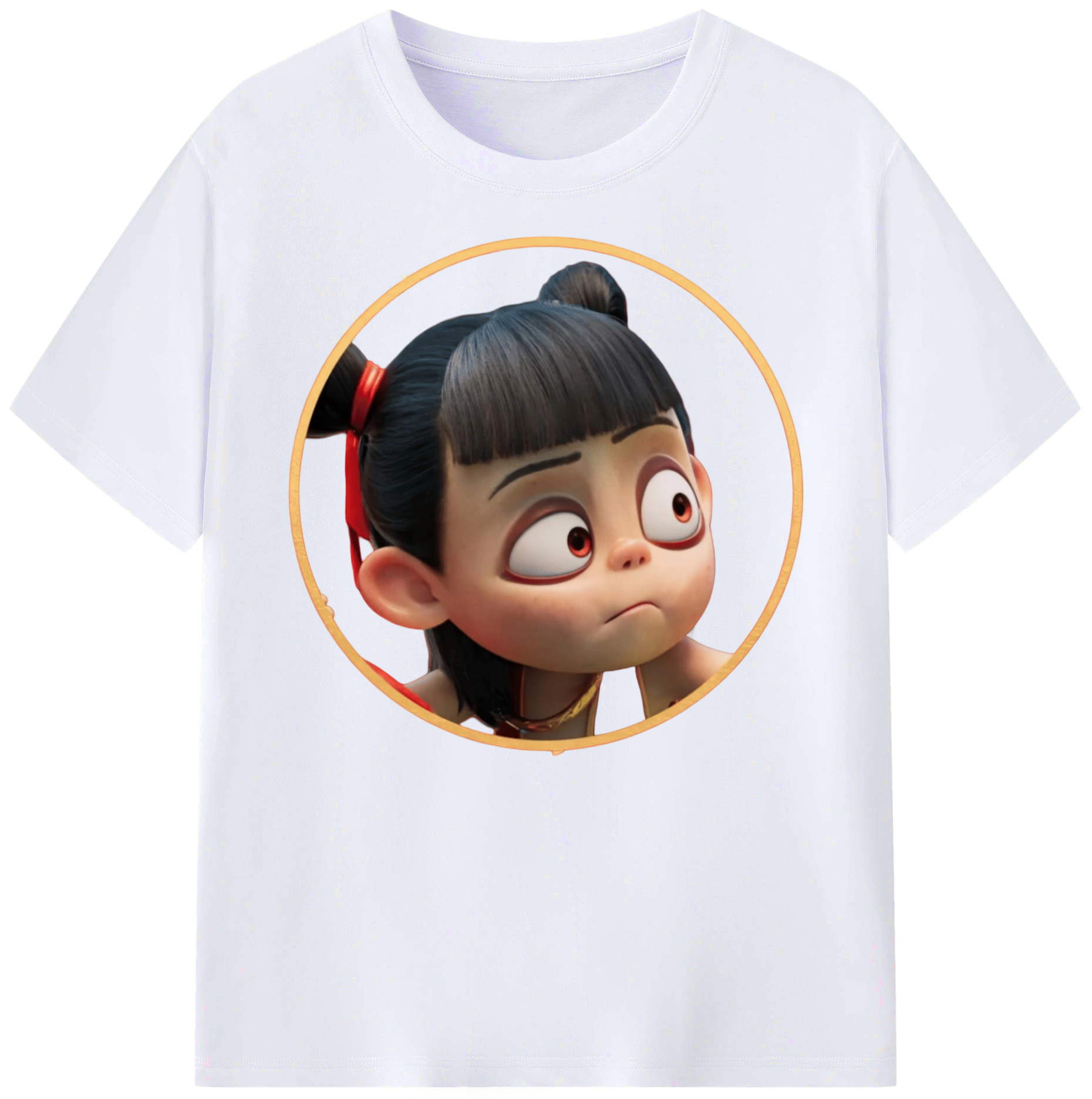 （画像用） Ne Zha 2 ナタ 魔童の大暴れ 綿100％ メンズ半袖Tシャツ｜肌触りやわらか＆通気性