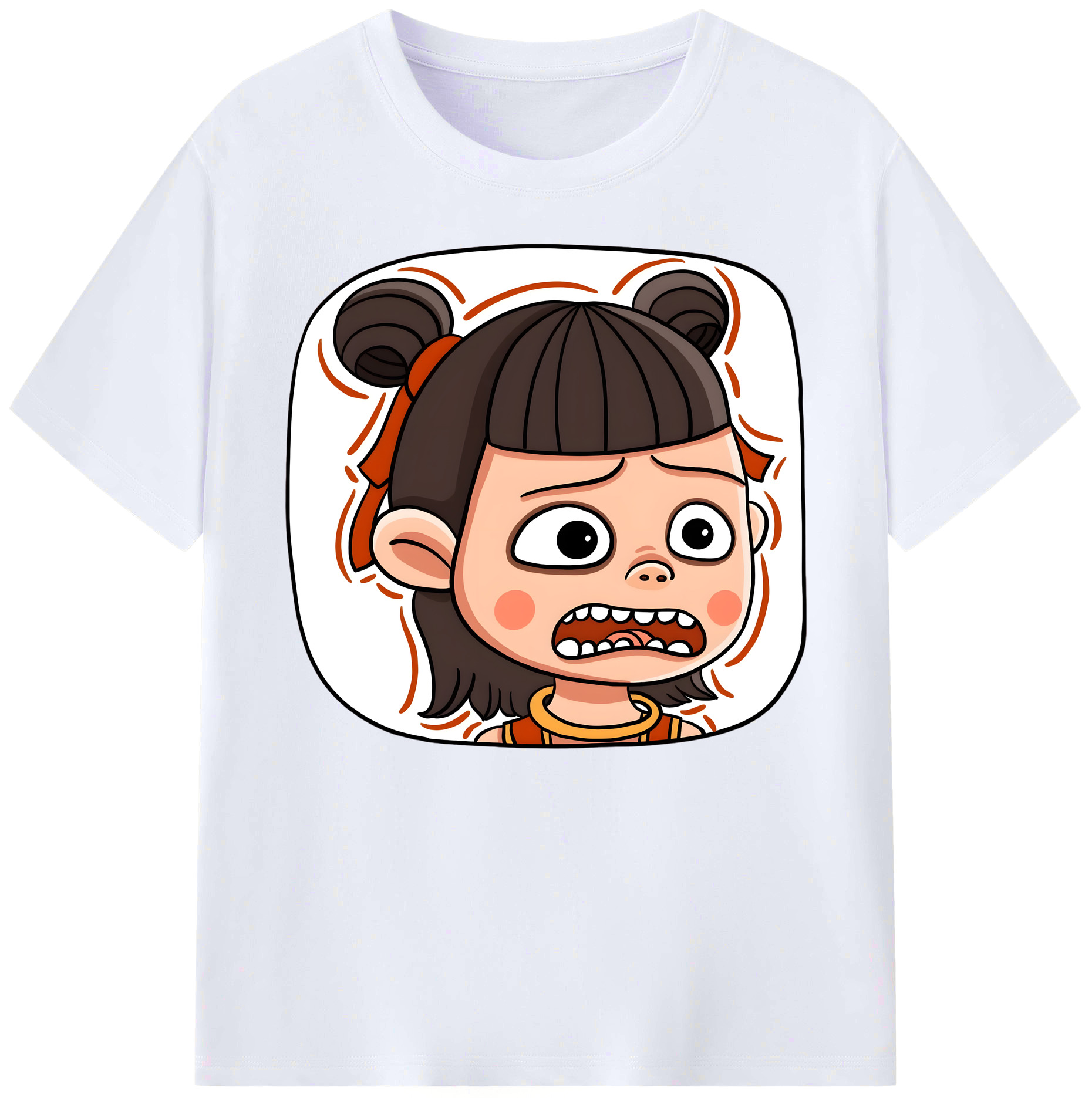 （画像用） Ne Zha 2 ナタ 魔童の大暴れ 綿100％ メンズ半袖Tシャツ｜肌触りやわらか＆通気性