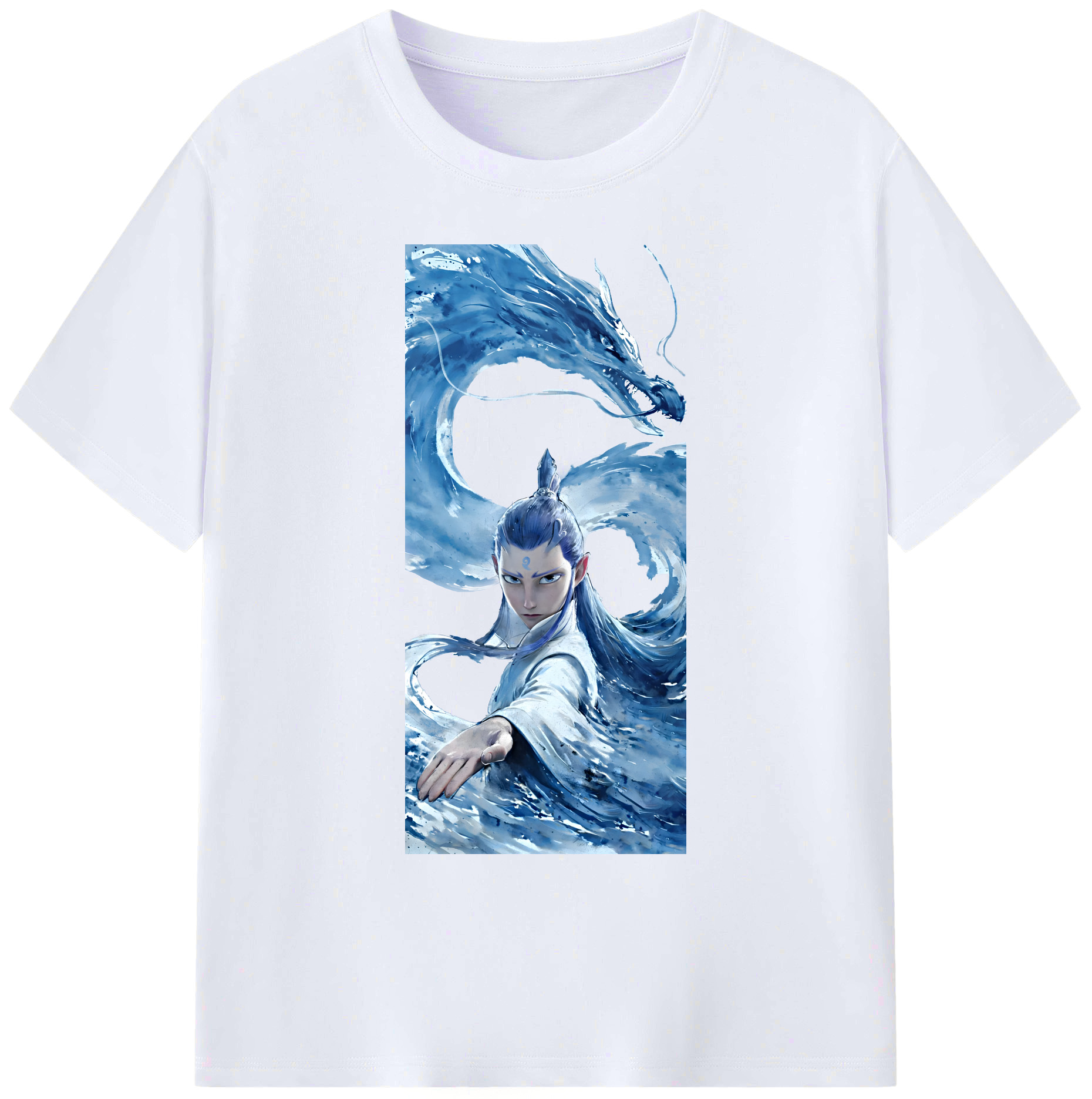 （画像用） Ne Zha 2 ナタ 魔童の大暴れ 綿100％ メンズ半袖Tシャツ｜肌触りやわらか＆通気性