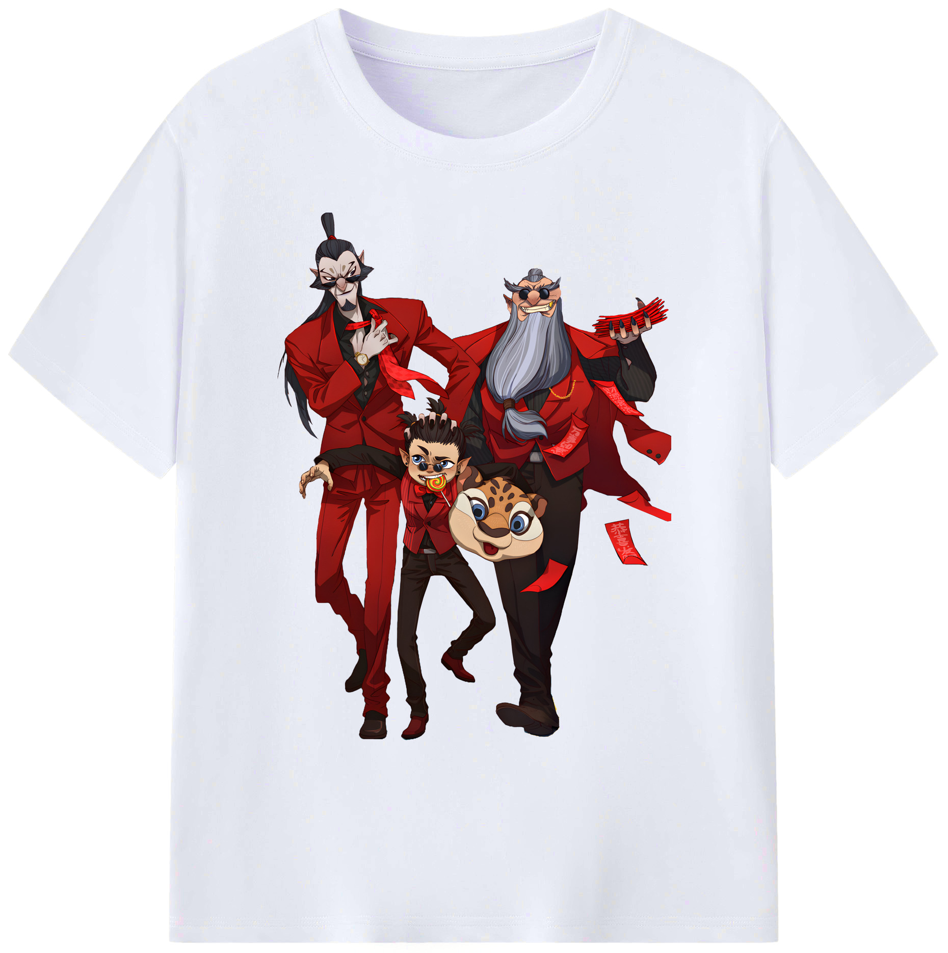 （画像用） Ne Zha 2 ナタ 魔童の大暴れ 綿100％ メンズ半袖Tシャツ｜肌触りやわらか＆通気性