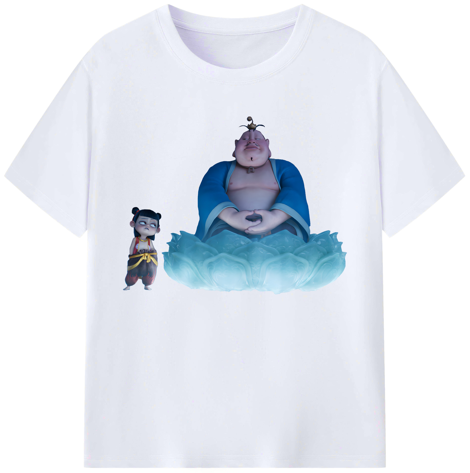 （画像用） Ne Zha 2 ナタ 魔童の大暴れ 綿100％ メンズ半袖Tシャツ｜肌触りやわらか＆通気性