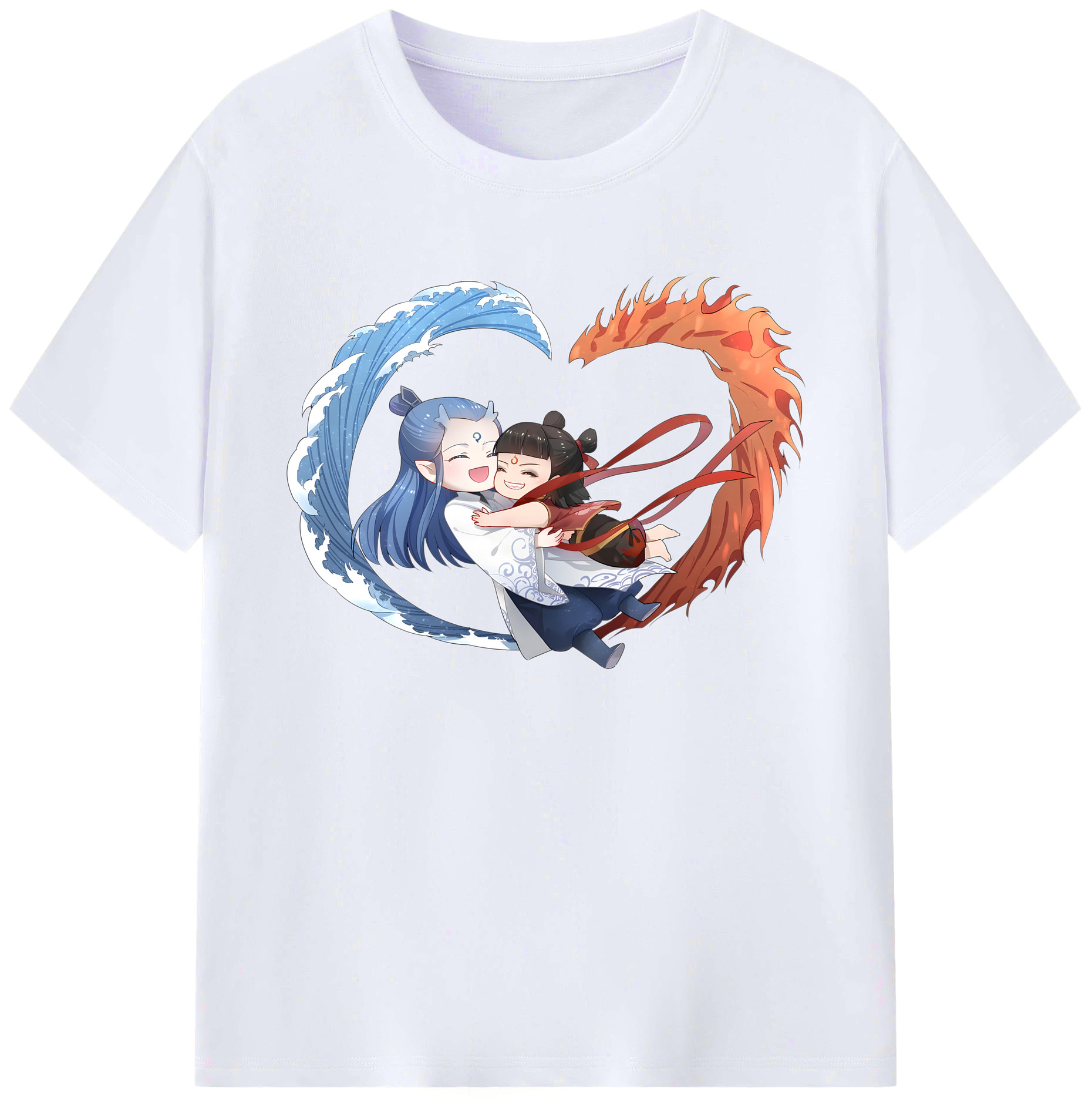 （画像用） Ne Zha 2 ナタ 魔童の大暴れ 綿100％ メンズ半袖Tシャツ｜肌触りやわらか＆通気性