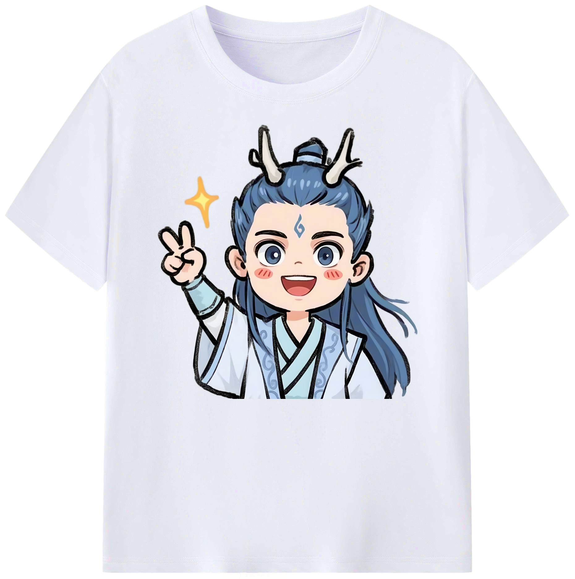（画像用） Ne Zha 2 ナタ 魔童の大暴れ 綿100％ メンズ半袖Tシャツ｜肌触りやわらか＆通気性