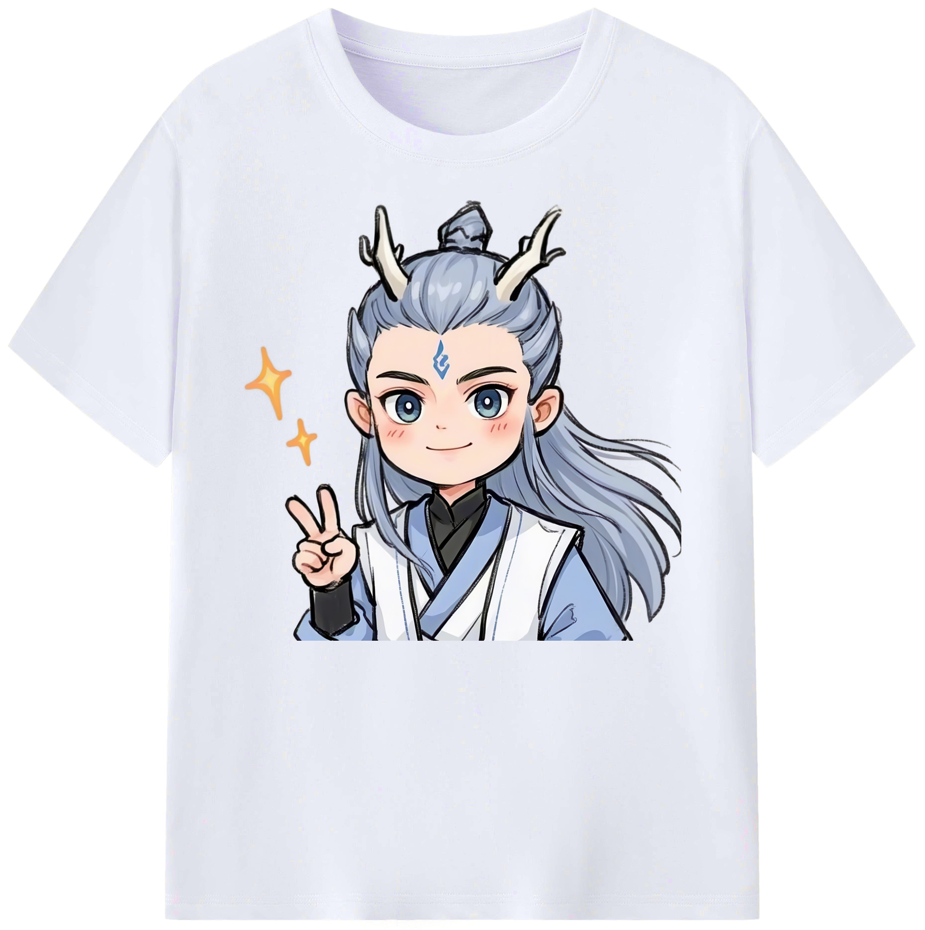（画像用） Ne Zha 2 ナタ 魔童の大暴れ 綿100％ メンズ半袖Tシャツ｜肌触りやわらか＆通気性