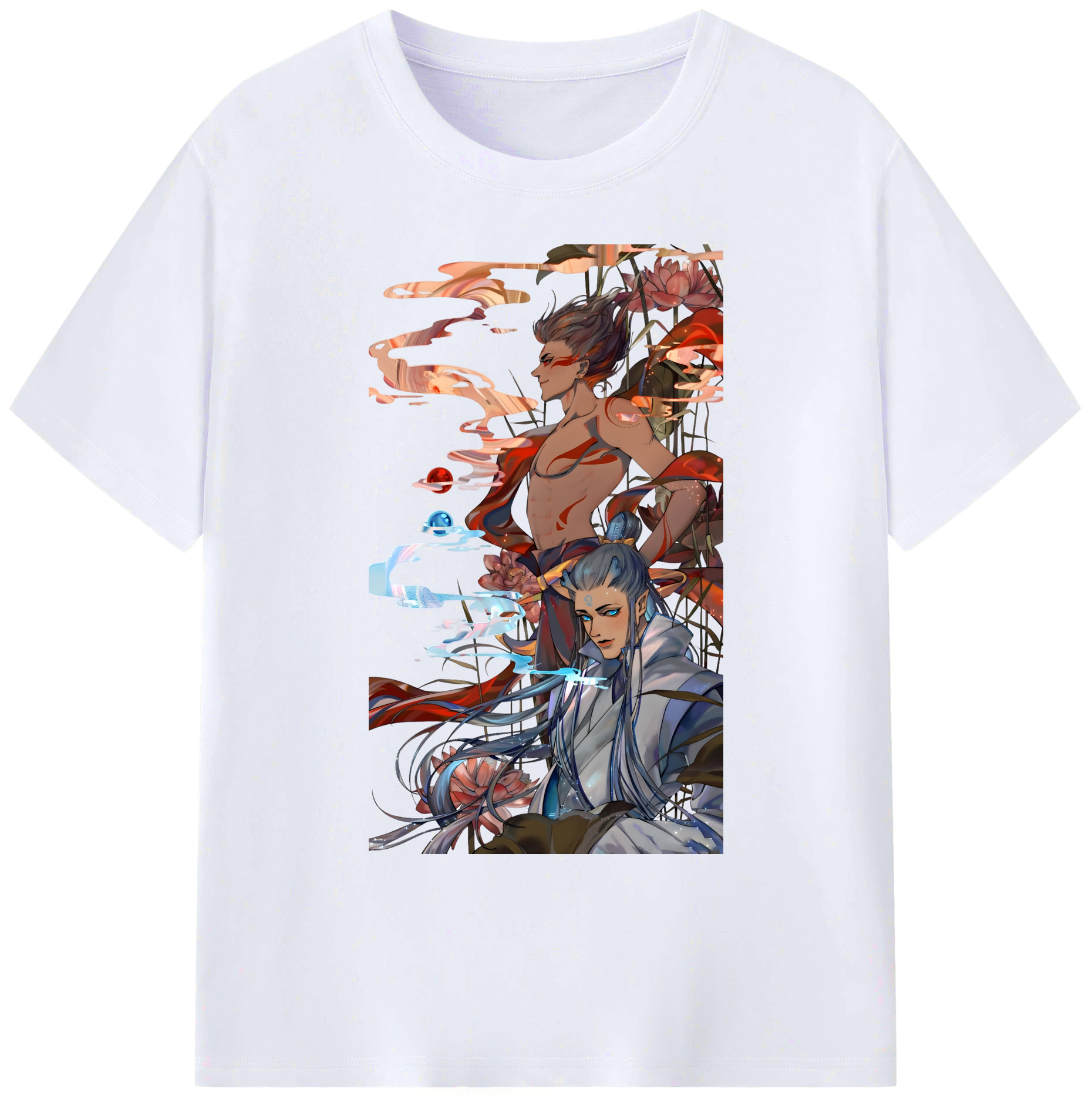 （画像用） Ne Zha 2 ナタ 魔童の大暴れ 綿100％ メンズ半袖Tシャツ｜肌触りやわらか＆通気性