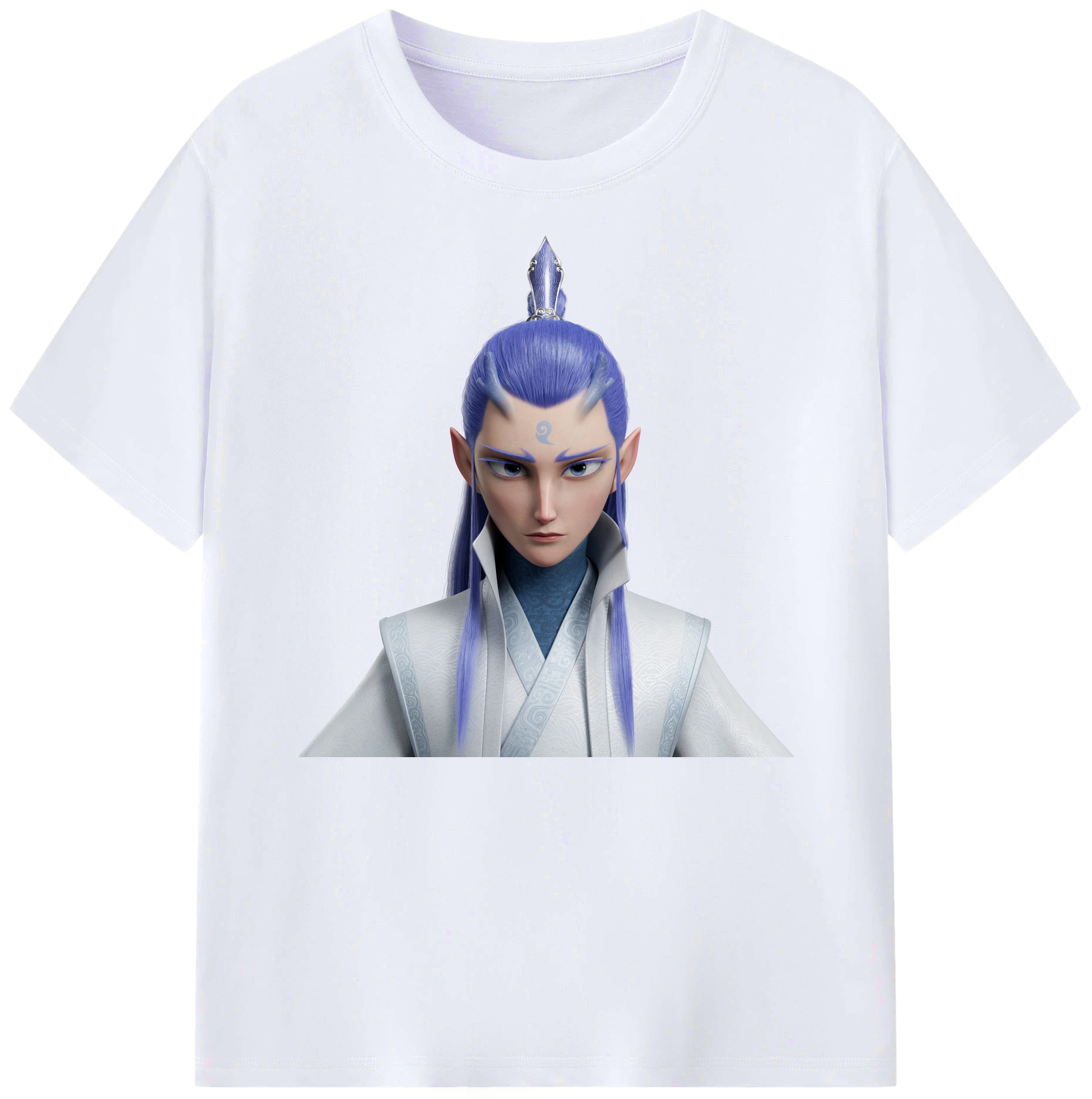 （画像用） Ne Zha 2 ナタ 魔童の大暴れ 綿100％ メンズ半袖Tシャツ｜肌触りやわらか＆通気性