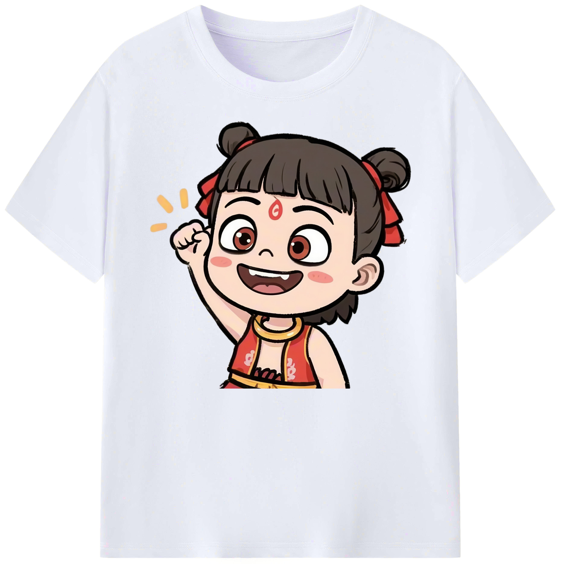 （画像用） Ne Zha 2 ナタ 魔童の大暴れ 綿100％ メンズ半袖Tシャツ｜肌触りやわらか＆通気性