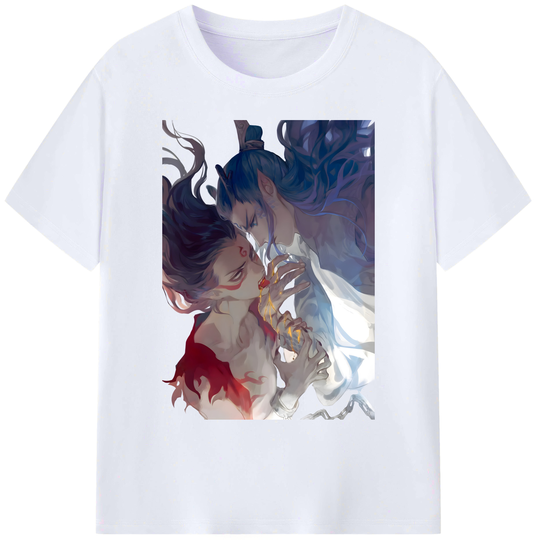 （画像用） Ne Zha 2 ナタ 魔童の大暴れ 綿100％ メンズ半袖Tシャツ｜肌触りやわらか＆通気性