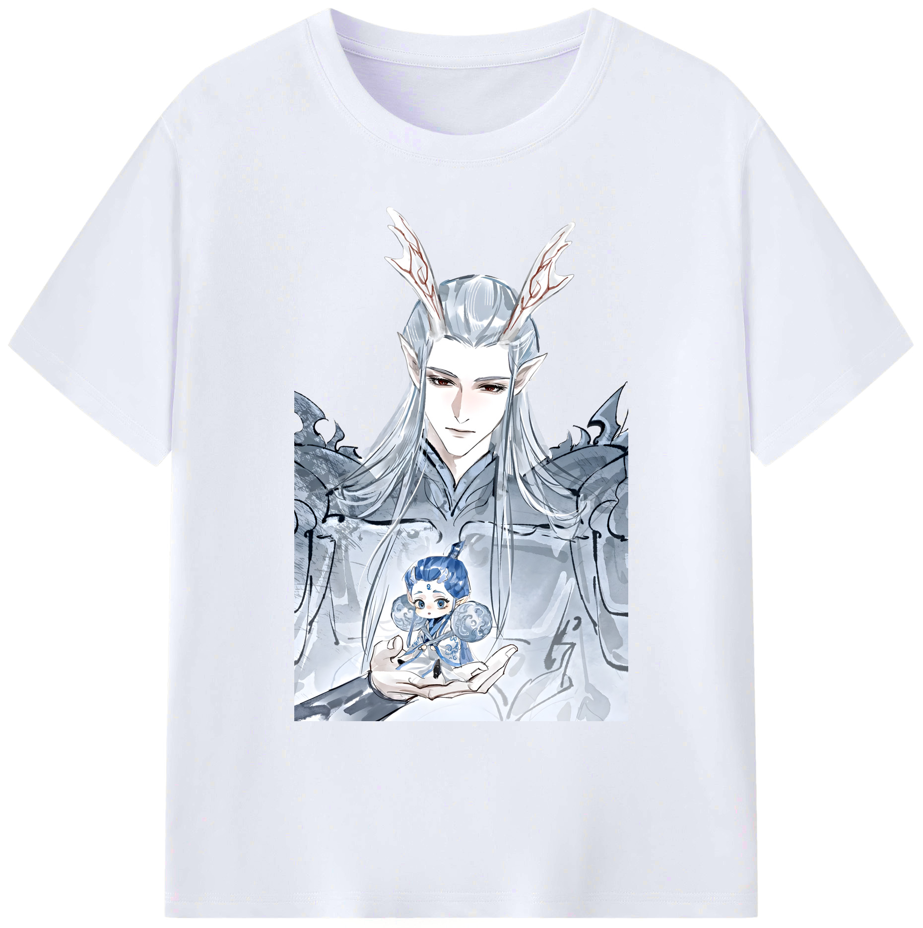 （画像用） Ne Zha 2 ナタ 魔童の大暴れ 綿100％ メンズ半袖Tシャツ｜肌触りやわらか＆通気性