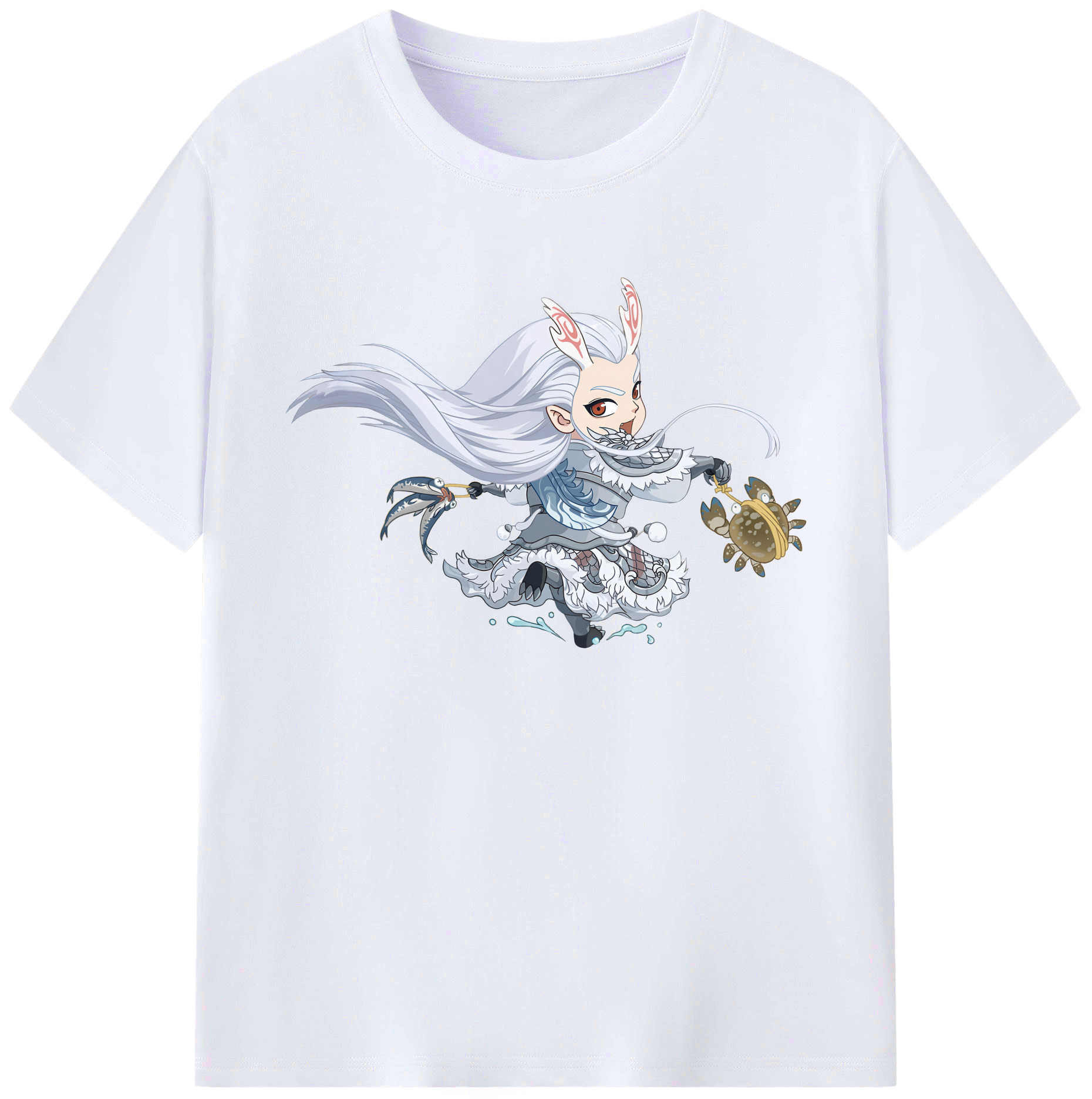 （画像用） Ne Zha 2 ナタ 魔童の大暴れ 綿100％ メンズ半袖Tシャツ｜肌触りやわらか＆通気性
