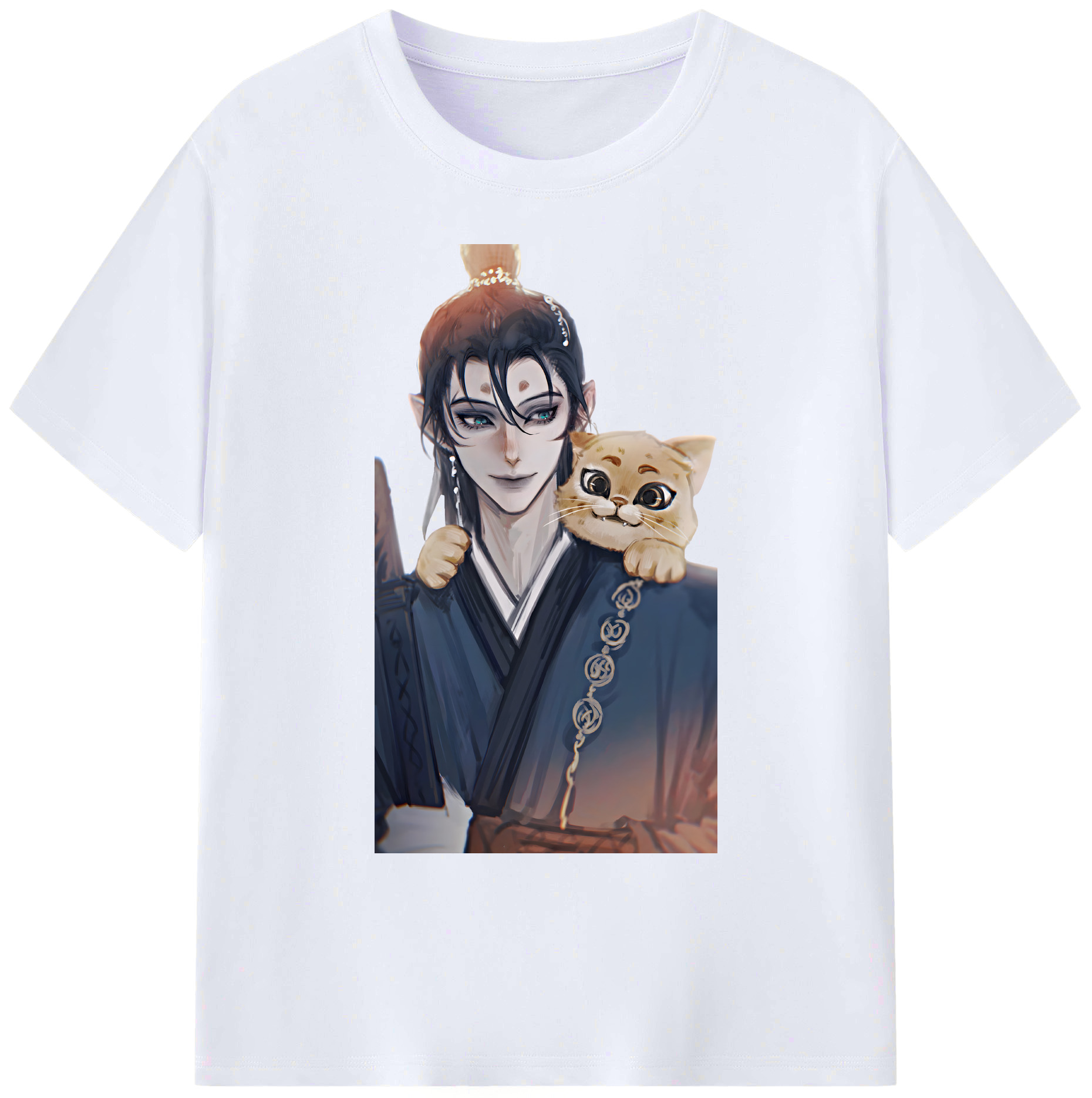 （画像用） Ne Zha 2 ナタ 魔童の大暴れ 綿100％ メンズ半袖Tシャツ｜肌触りやわらか＆通気性