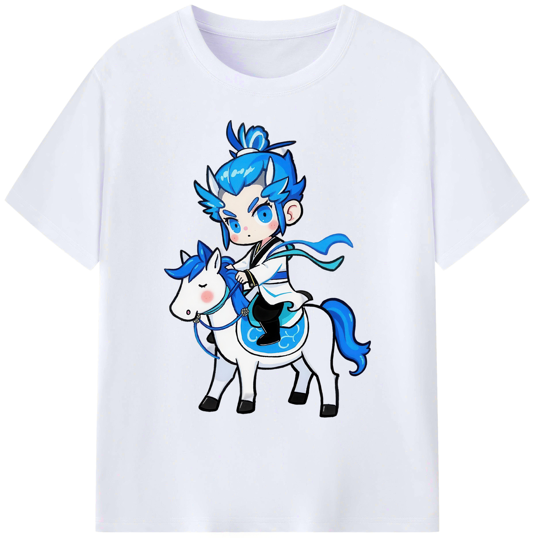 （画像用） Ne Zha 2 ナタ 魔童の大暴れ 綿100％ メンズ半袖Tシャツ｜肌触りやわらか＆通気性