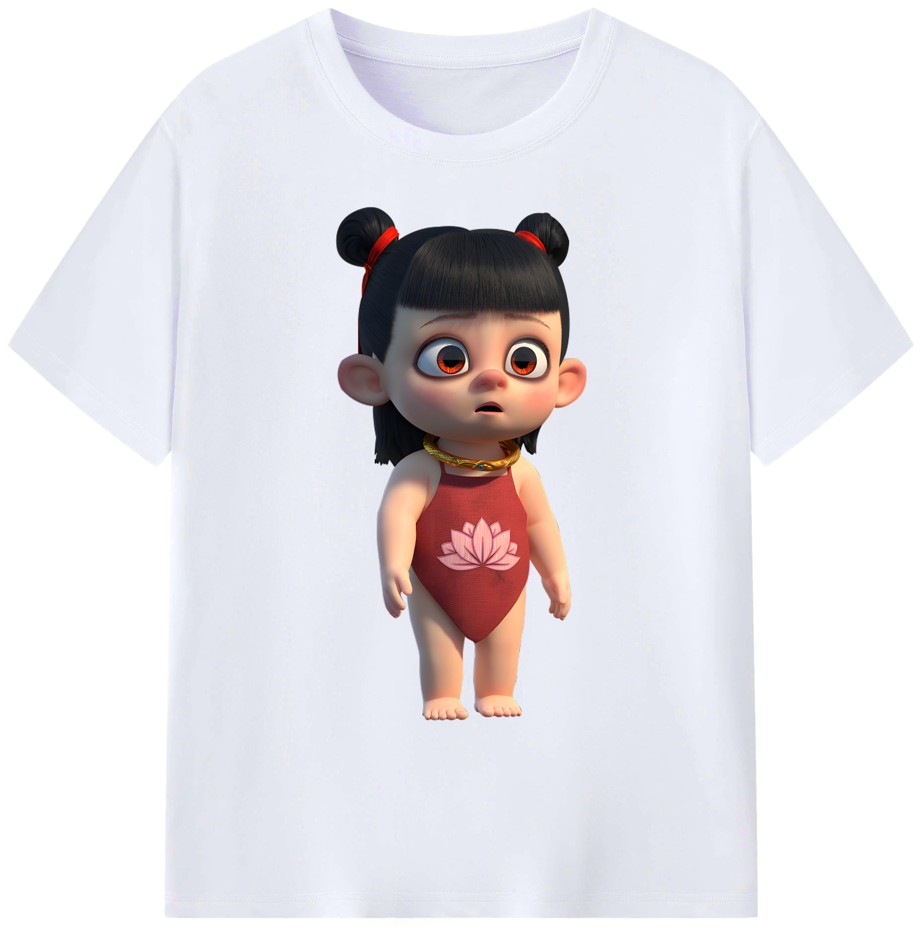 （画像用） Ne Zha 2 ナタ 魔童の大暴れ 綿100％ メンズ半袖Tシャツ｜肌触りやわらか＆通気性