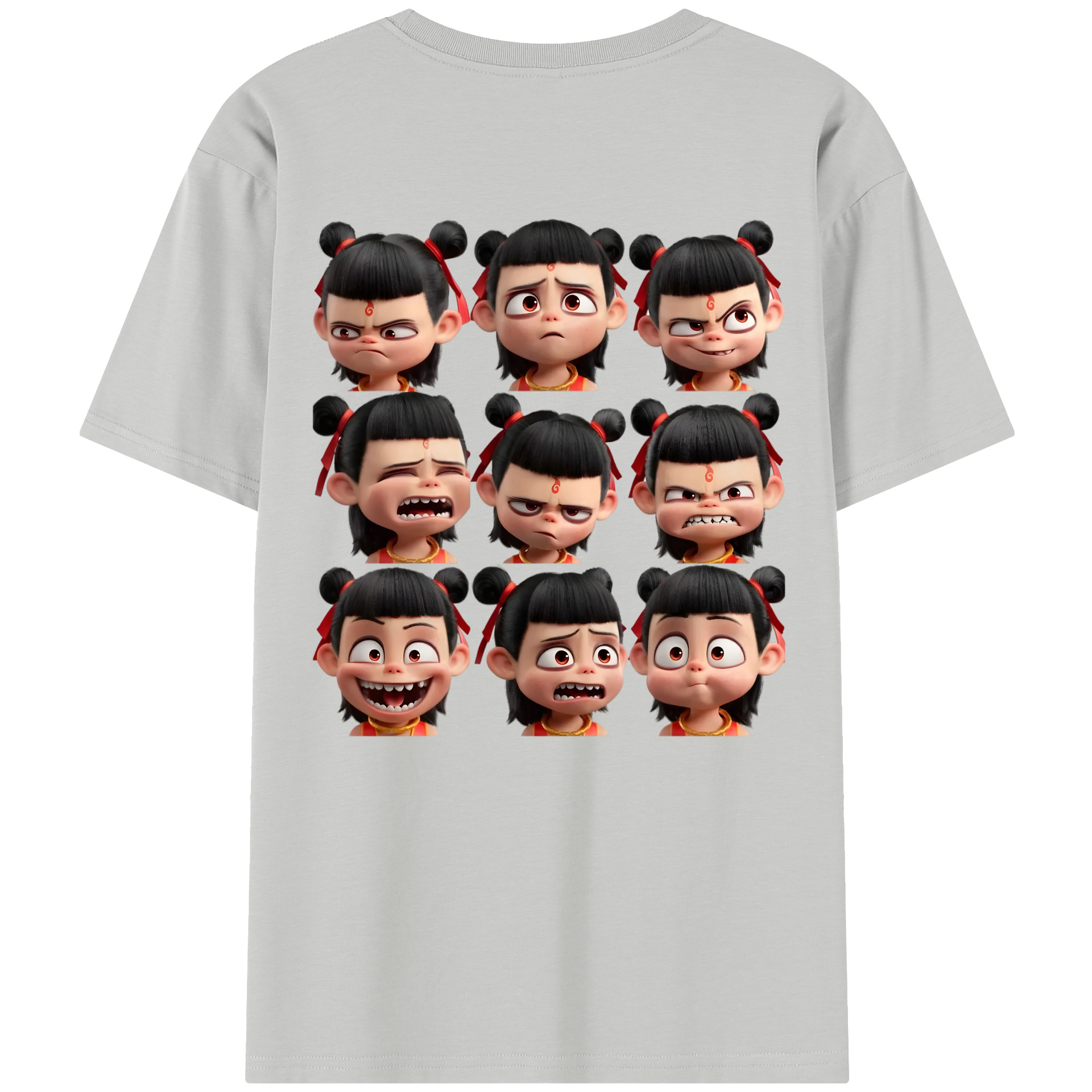 （画像用） Ne Zha 2 ナタ 魔童の大暴れ レディース半袖Tシャツ(バックプリント)