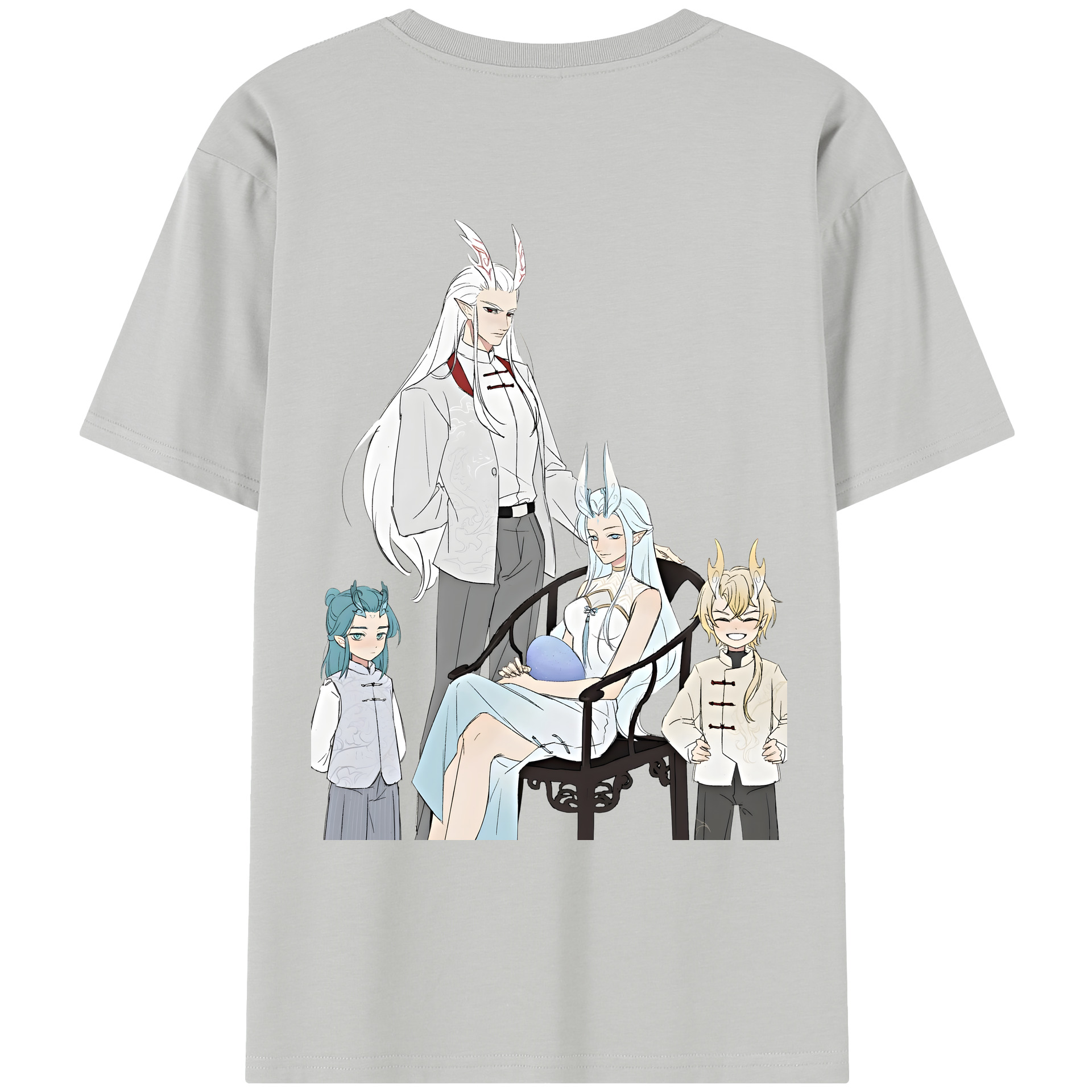 （画像用） Ne Zha 2 ナタ 魔童の大暴れ レディース半袖Tシャツ(バックプリント)