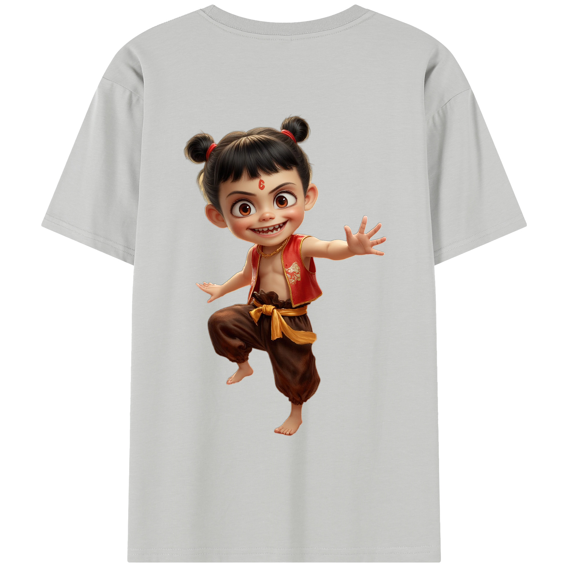 （画像用） Ne Zha 2 ナタ 魔童の大暴れ レディース半袖Tシャツ(バックプリント)
