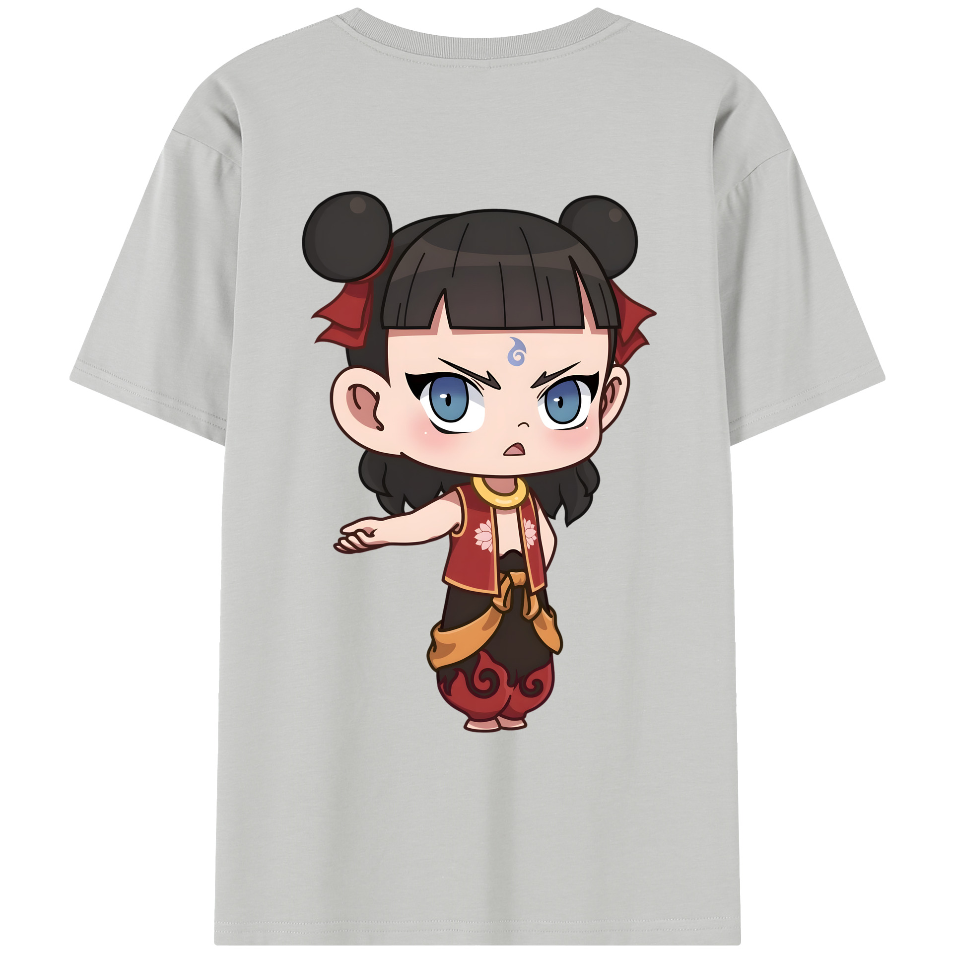 （画像用） Ne Zha 2 ナタ 魔童の大暴れ レディース半袖Tシャツ(バックプリント)