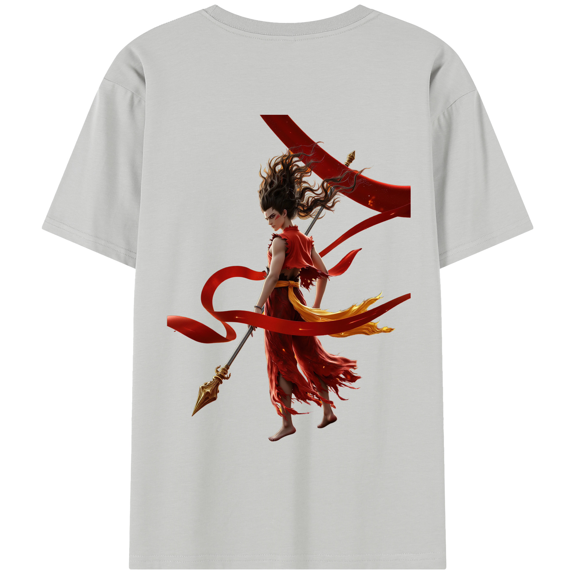 （画像用） Ne Zha 2 ナタ 魔童の大暴れ レディース半袖Tシャツ(バックプリント)