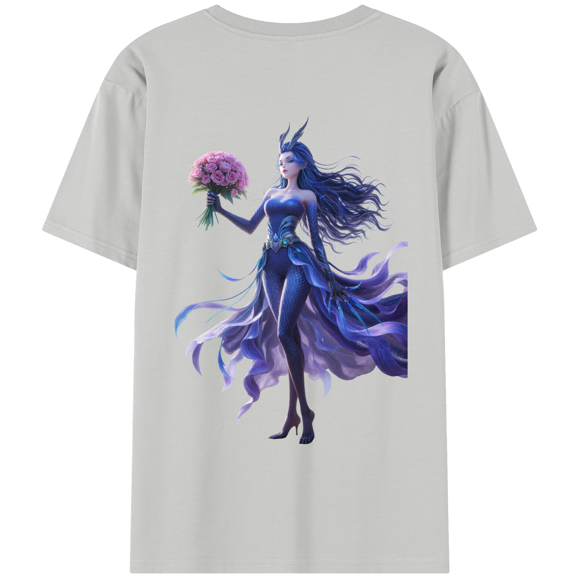（画像用） Ne Zha 2 ナタ 魔童の大暴れ レディース半袖Tシャツ(バックプリント)