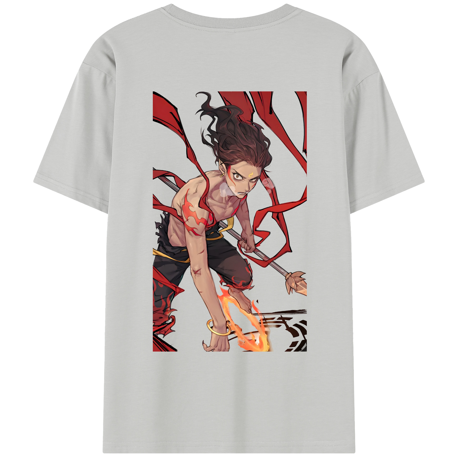 （画像用） Ne Zha 2 ナタ 魔童の大暴れ レディース半袖Tシャツ(バックプリント)