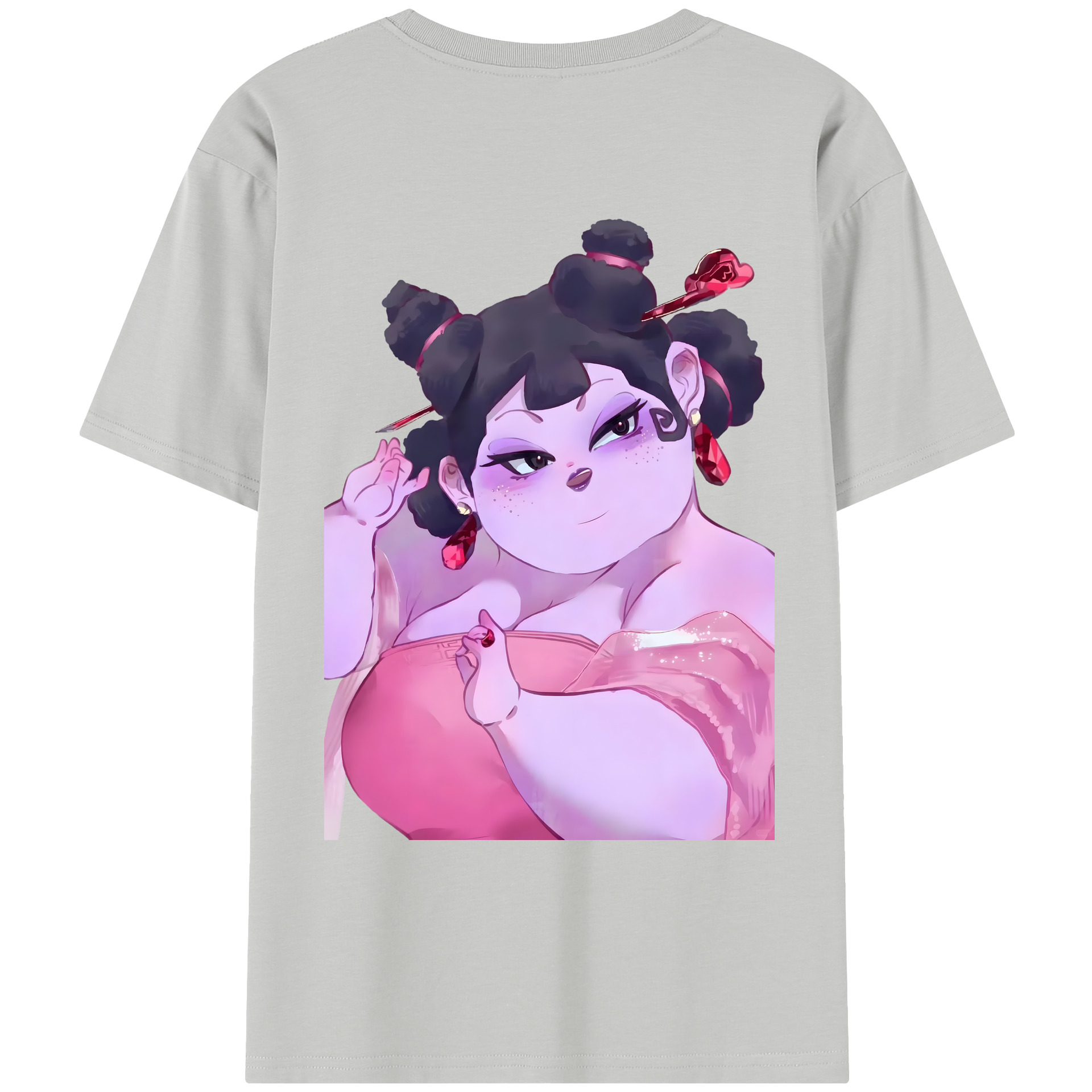 （画像用） Ne Zha 2 ナタ 魔童の大暴れ レディース半袖Tシャツ(バックプリント)