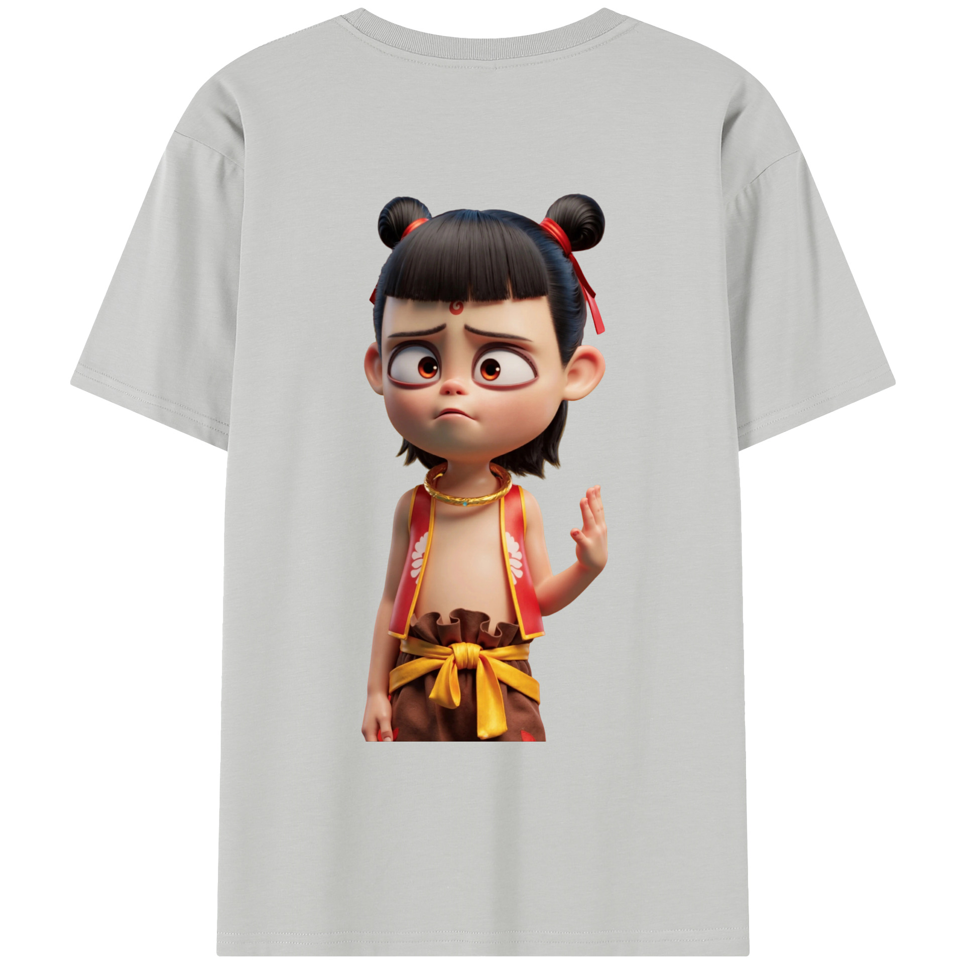 （画像用） Ne Zha 2 ナタ 魔童の大暴れ レディース半袖Tシャツ(バックプリント)
