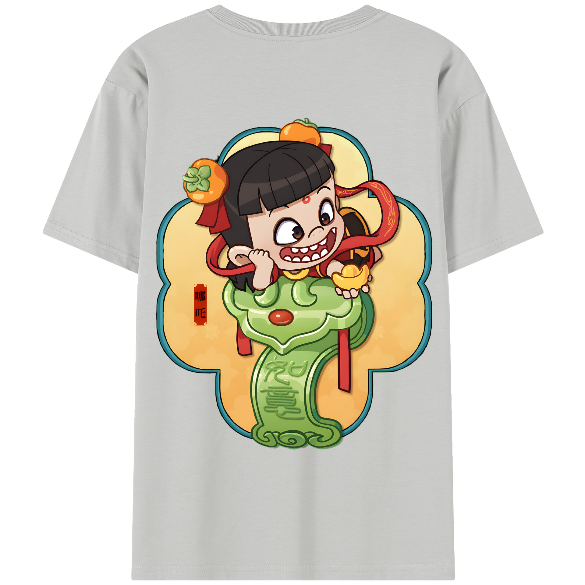 （画像用） Ne Zha 2 ナタ 魔童の大暴れ レディース半袖Tシャツ(バックプリント)