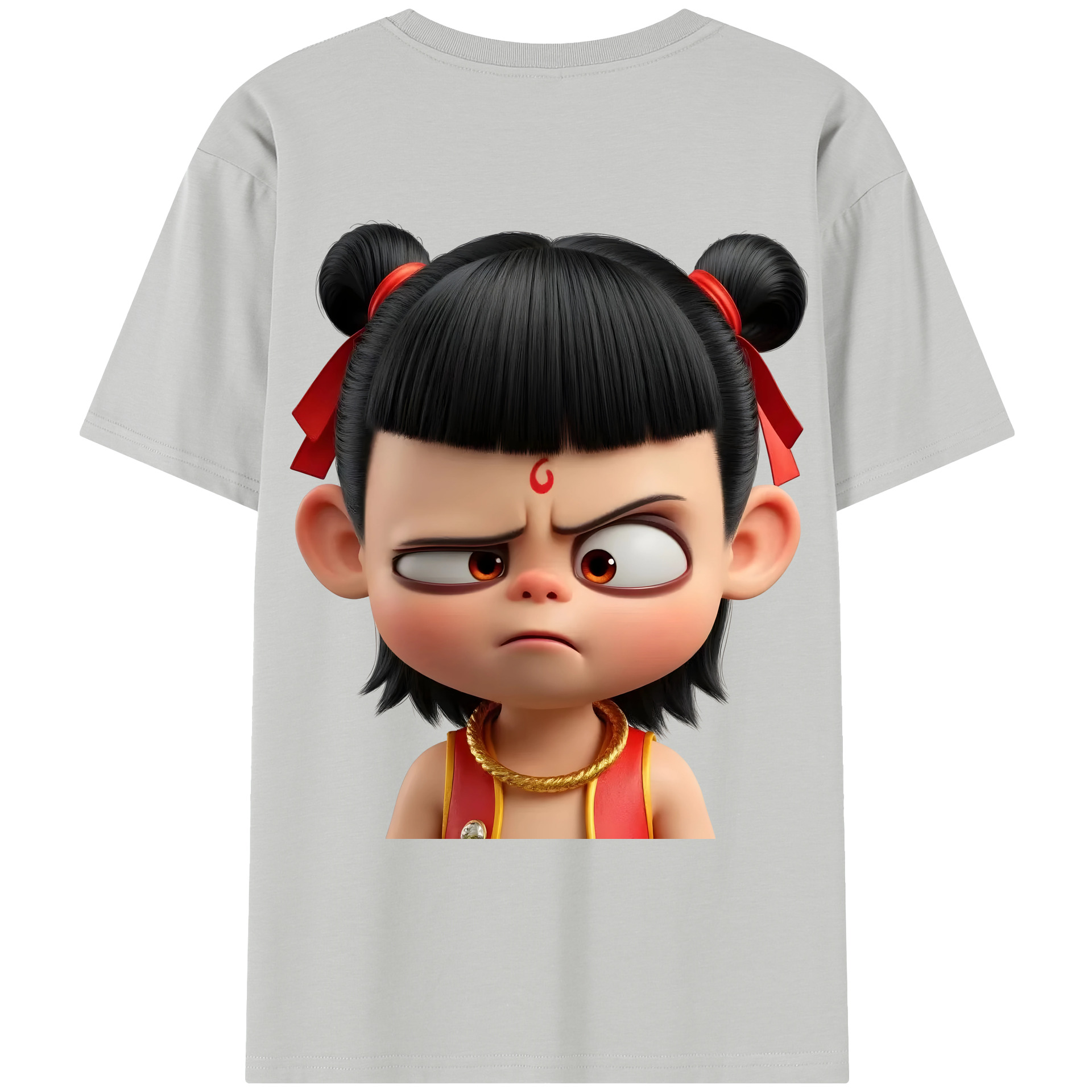 （画像用） Ne Zha 2 ナタ 魔童の大暴れ レディース半袖Tシャツ(バックプリント)