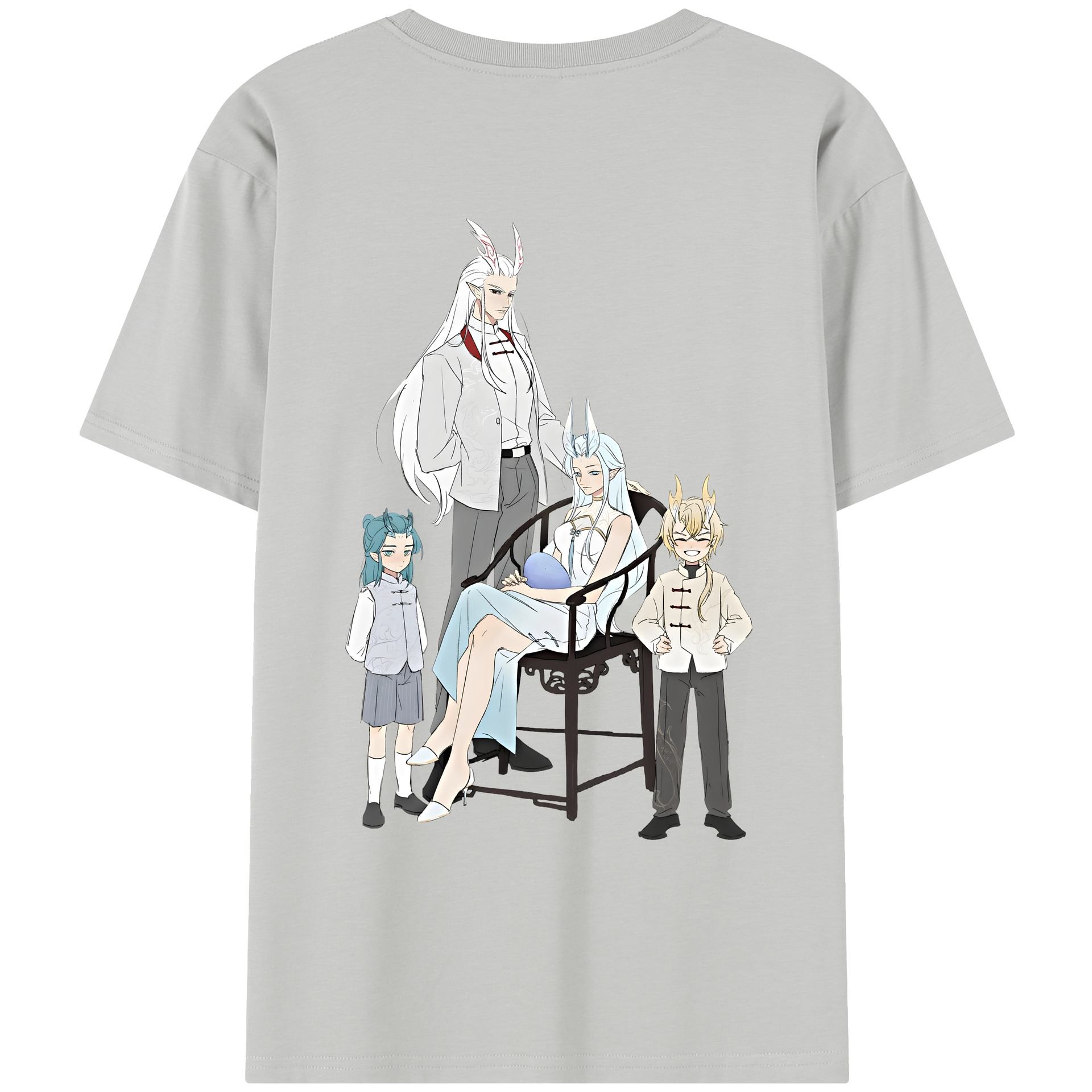 （画像用） Ne Zha 2 ナタ 魔童の大暴れ レディース半袖Tシャツ(バックプリント)