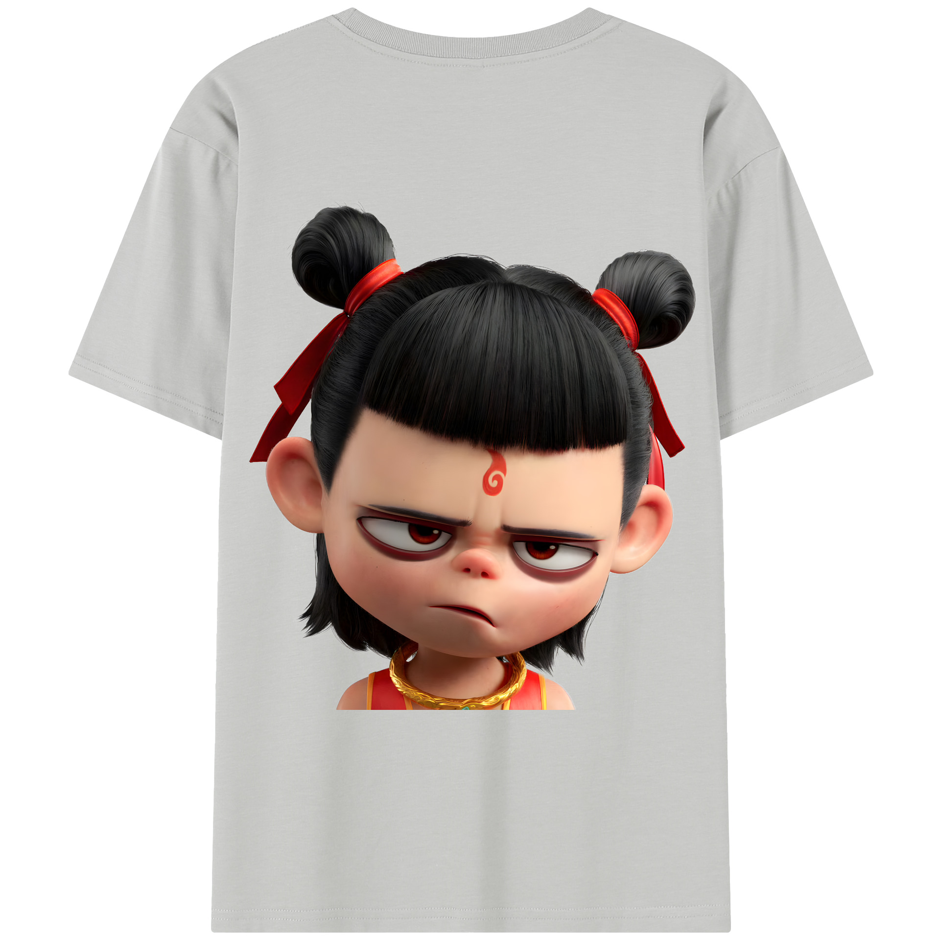 （画像用） Ne Zha 2 ナタ 魔童の大暴れ レディース半袖Tシャツ(バックプリント)
