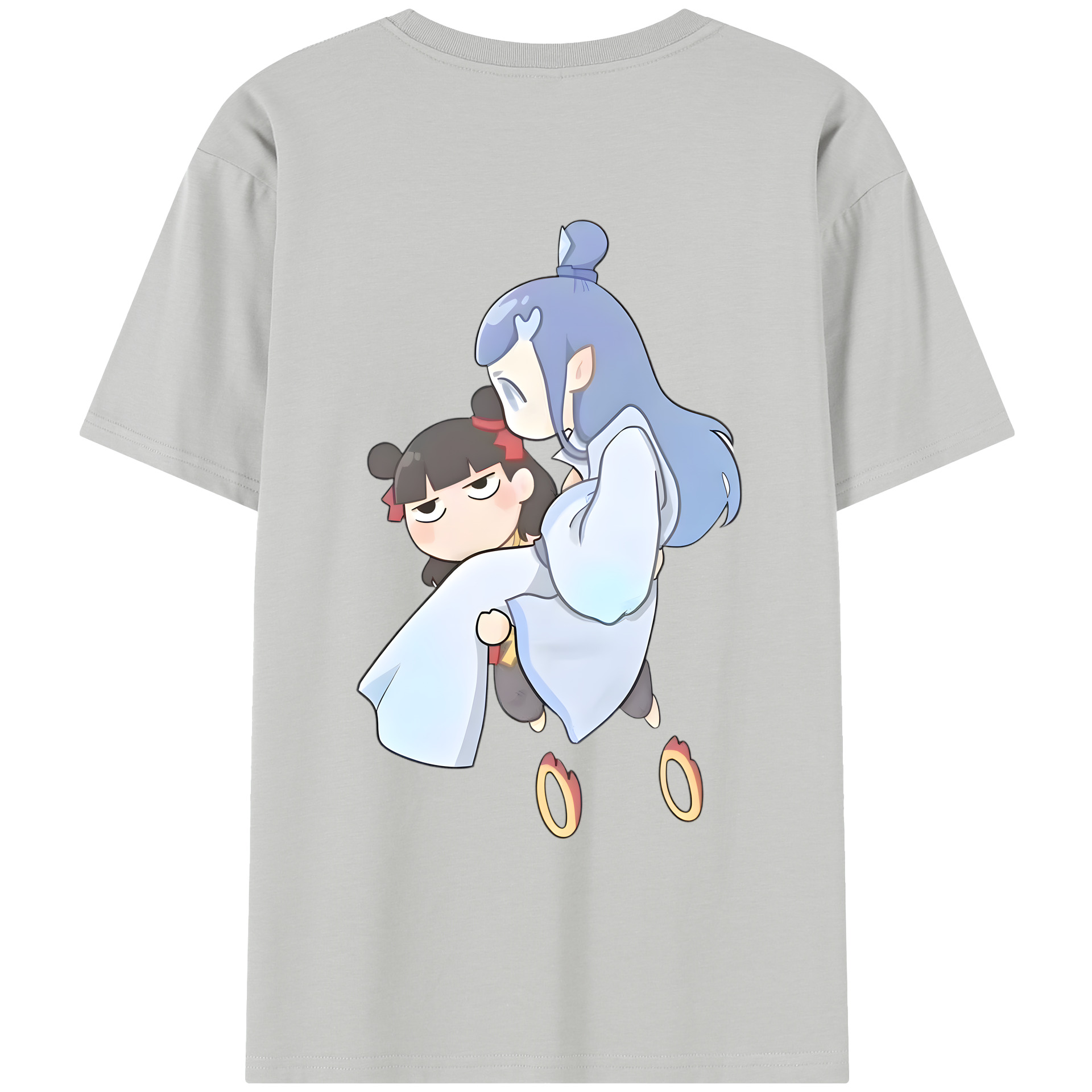 （画像用） Ne Zha 2 ナタ 魔童の大暴れ レディース半袖Tシャツ(バックプリント)