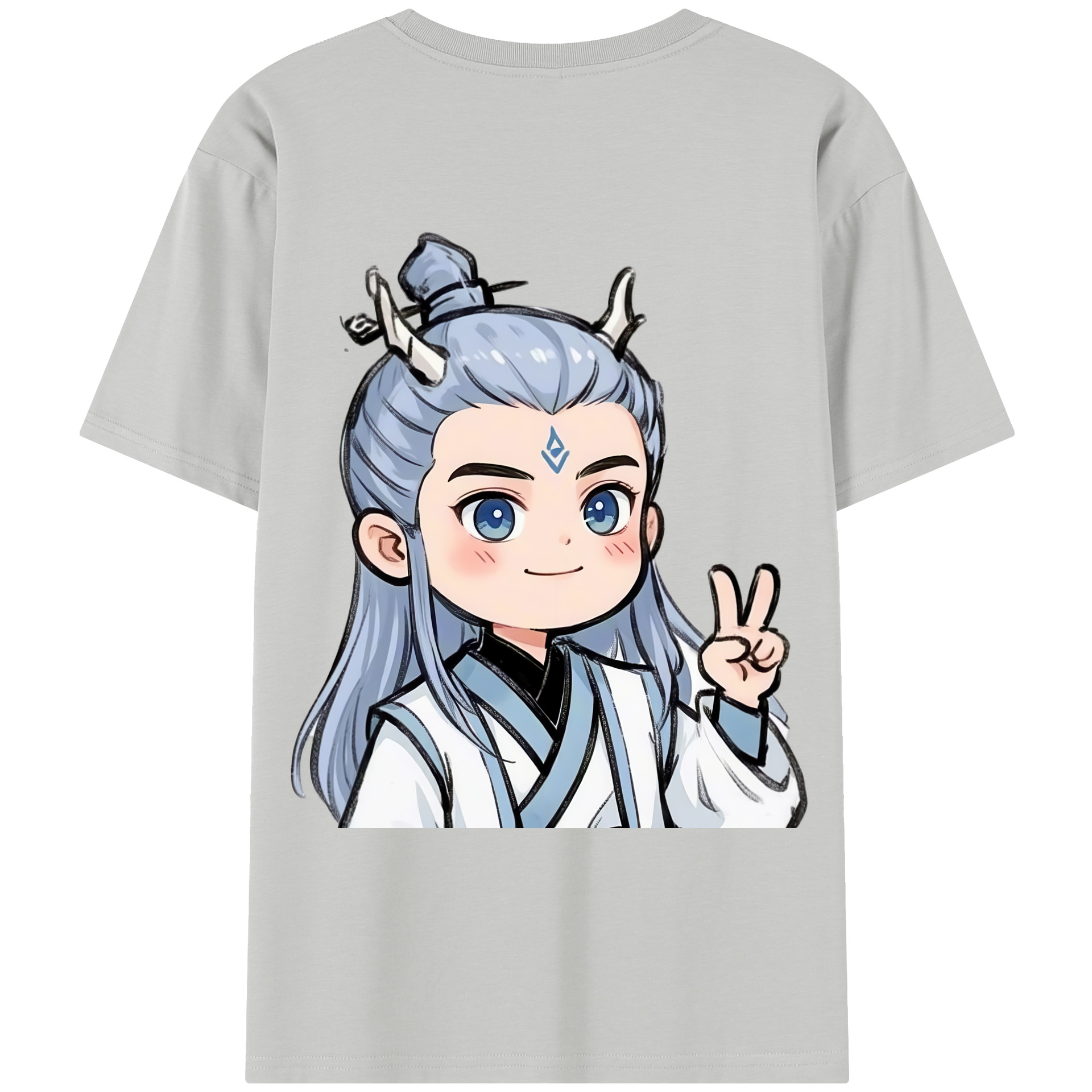 （画像用） Ne Zha 2 ナタ 魔童の大暴れ レディース半袖Tシャツ(バックプリント)