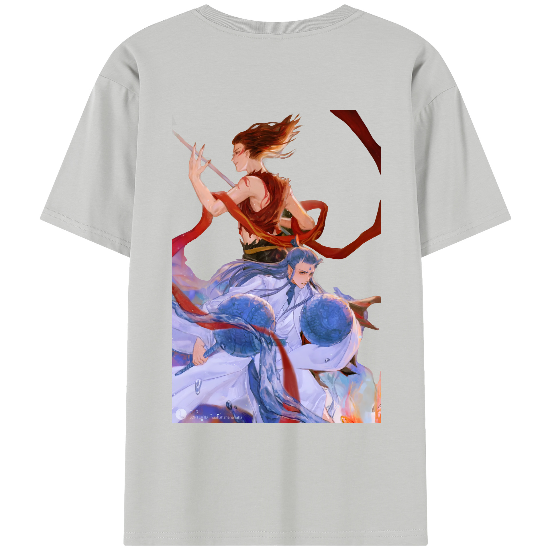 （画像用） Ne Zha 2 ナタ 魔童の大暴れ レディース半袖Tシャツ(バックプリント)