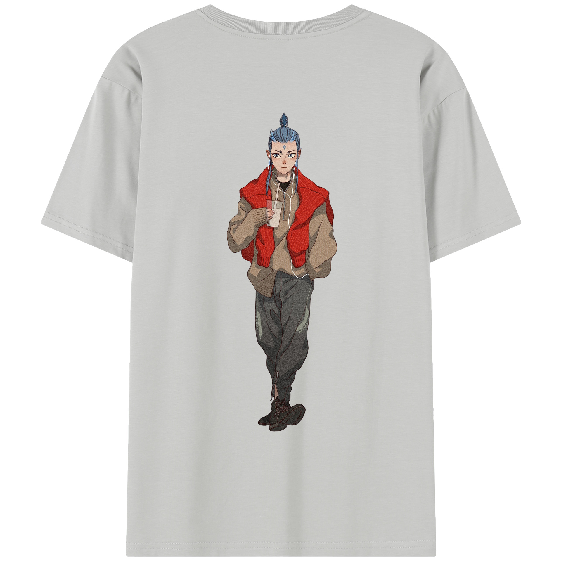 （画像用） Ne Zha 2 ナタ 魔童の大暴れ レディース半袖Tシャツ(バックプリント)